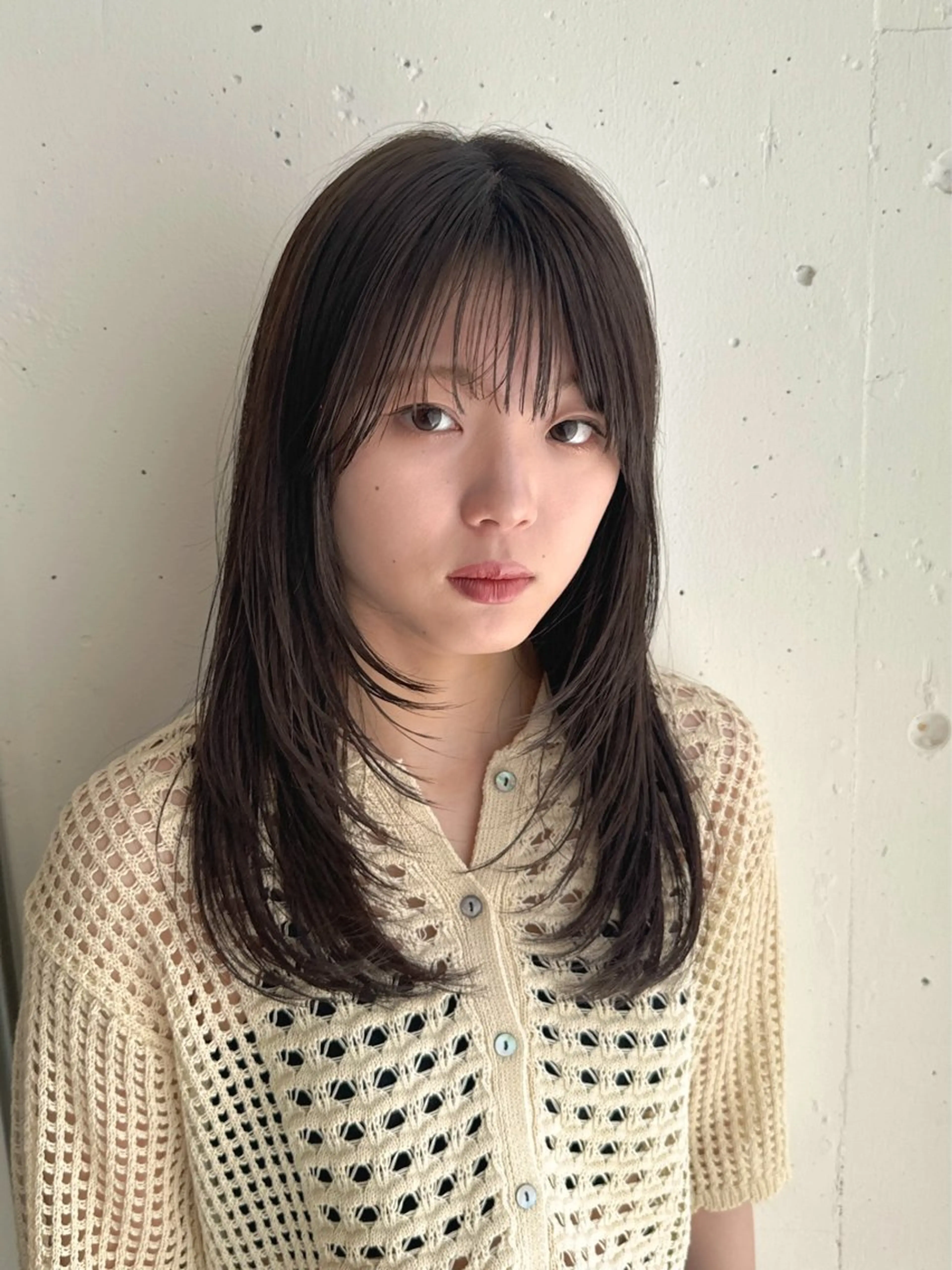 ロング カラー 奥村 紘のヘアスタイル