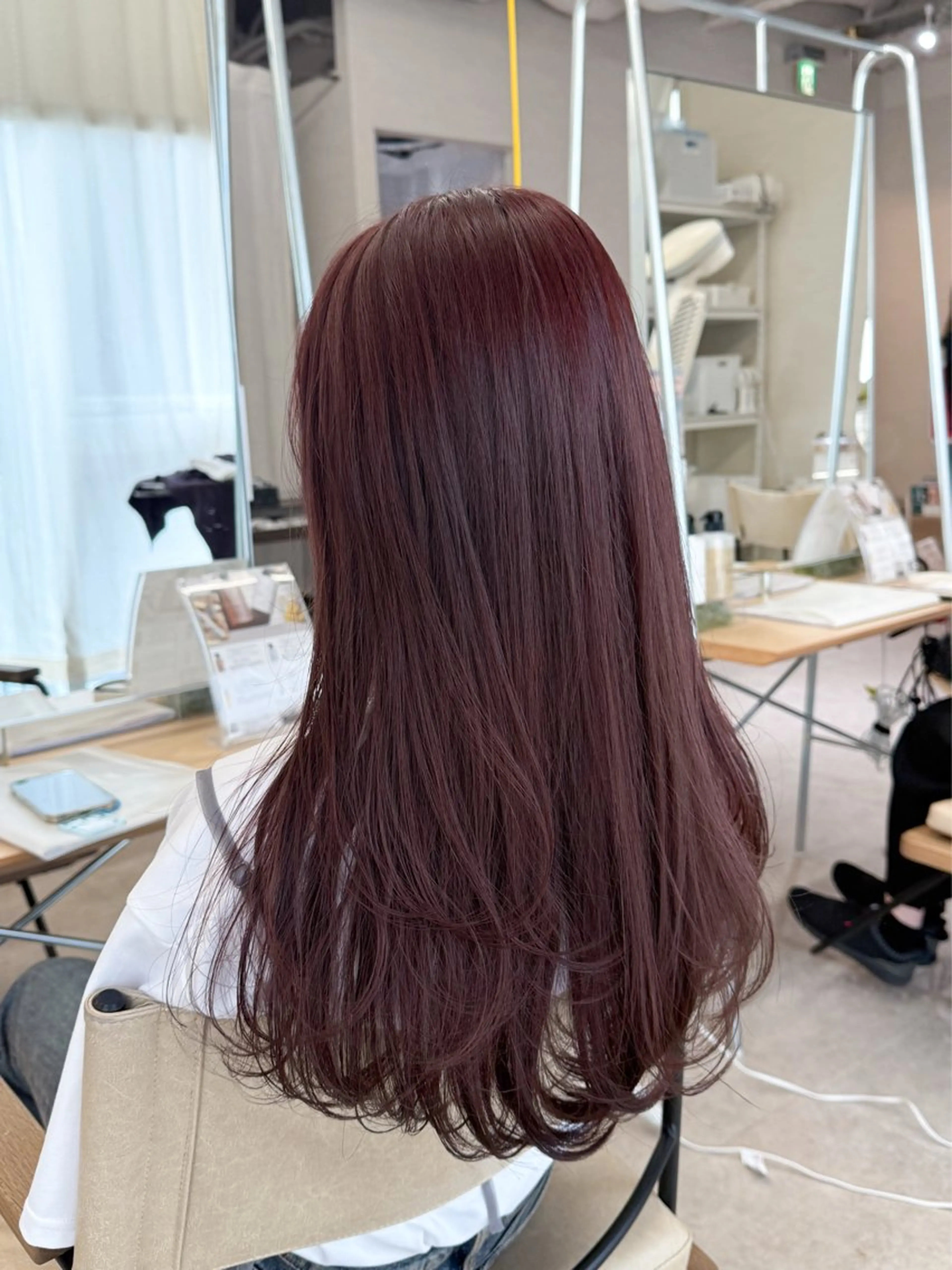 ロング カラー ブリーチ ダブルカラー ブリーチなしカラー ピンクカラー 辺見 葵のヘアスタイル