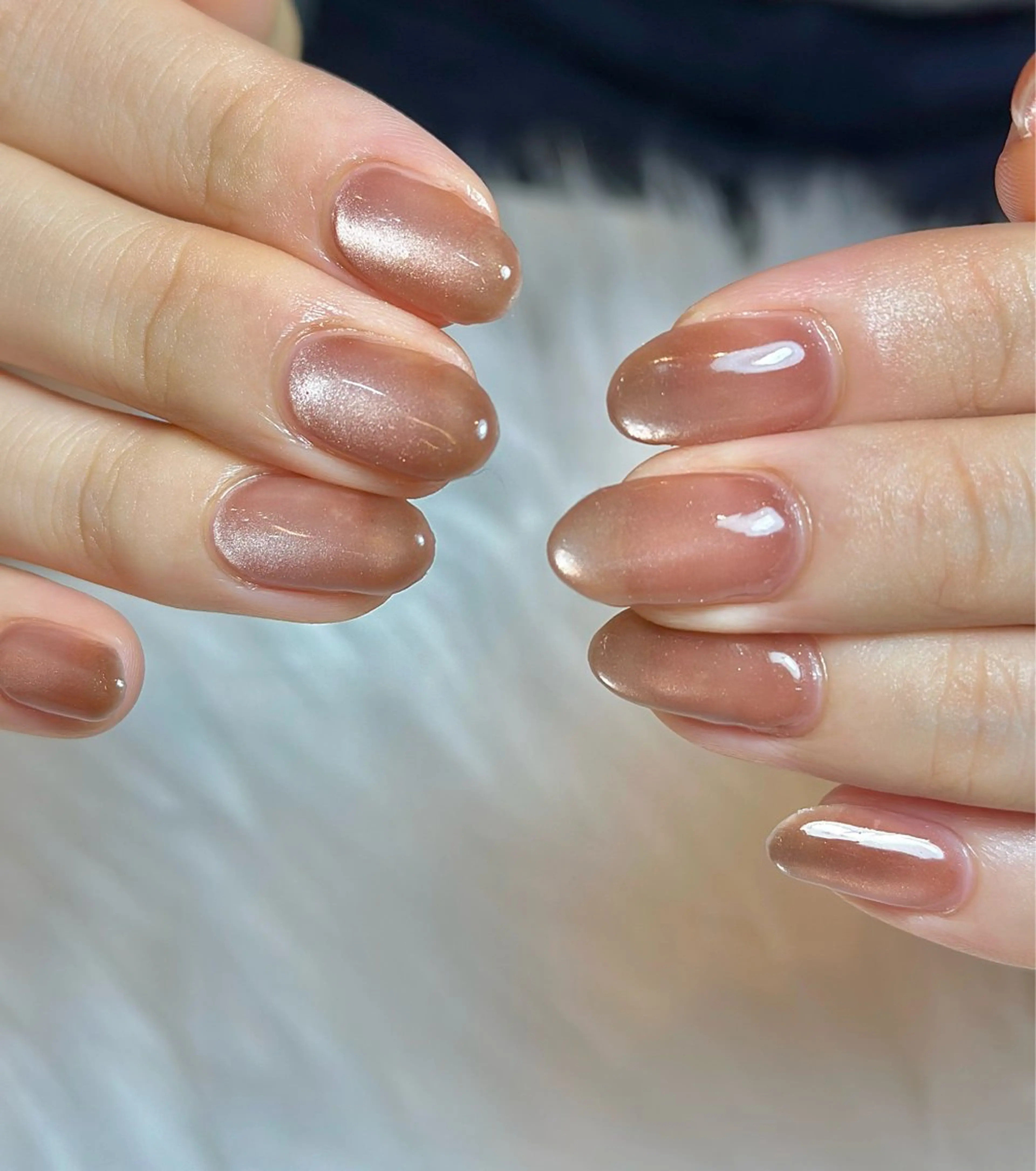 ネイル ブラウン マグネットネイル ハンドネイル m_nail所属・O Mayaのネイルデザイン