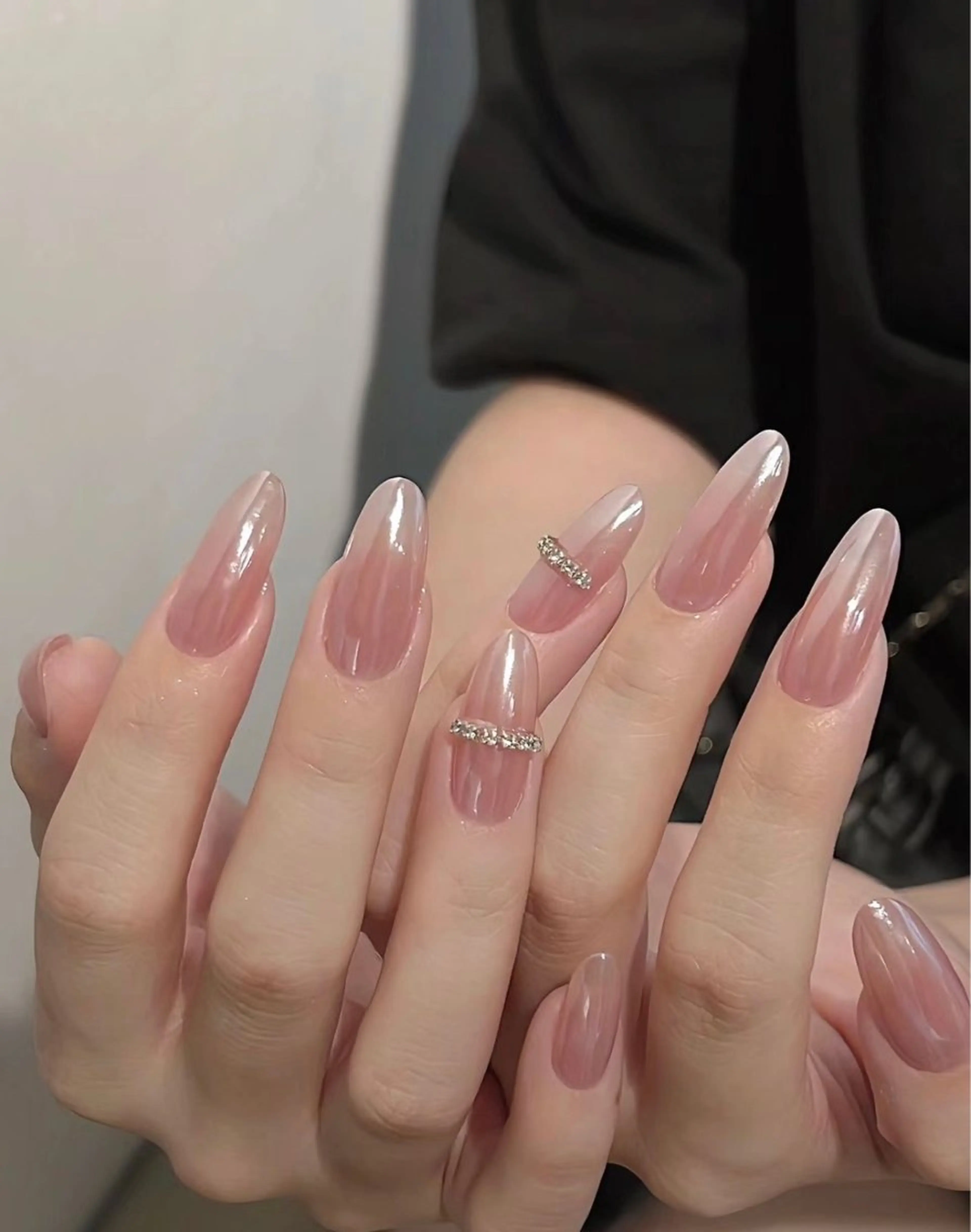 ネイル ジェルネイル ハート 韓国ネイル ニュアンスネイル パラジェル Niko nailサロンのネイルデザイン