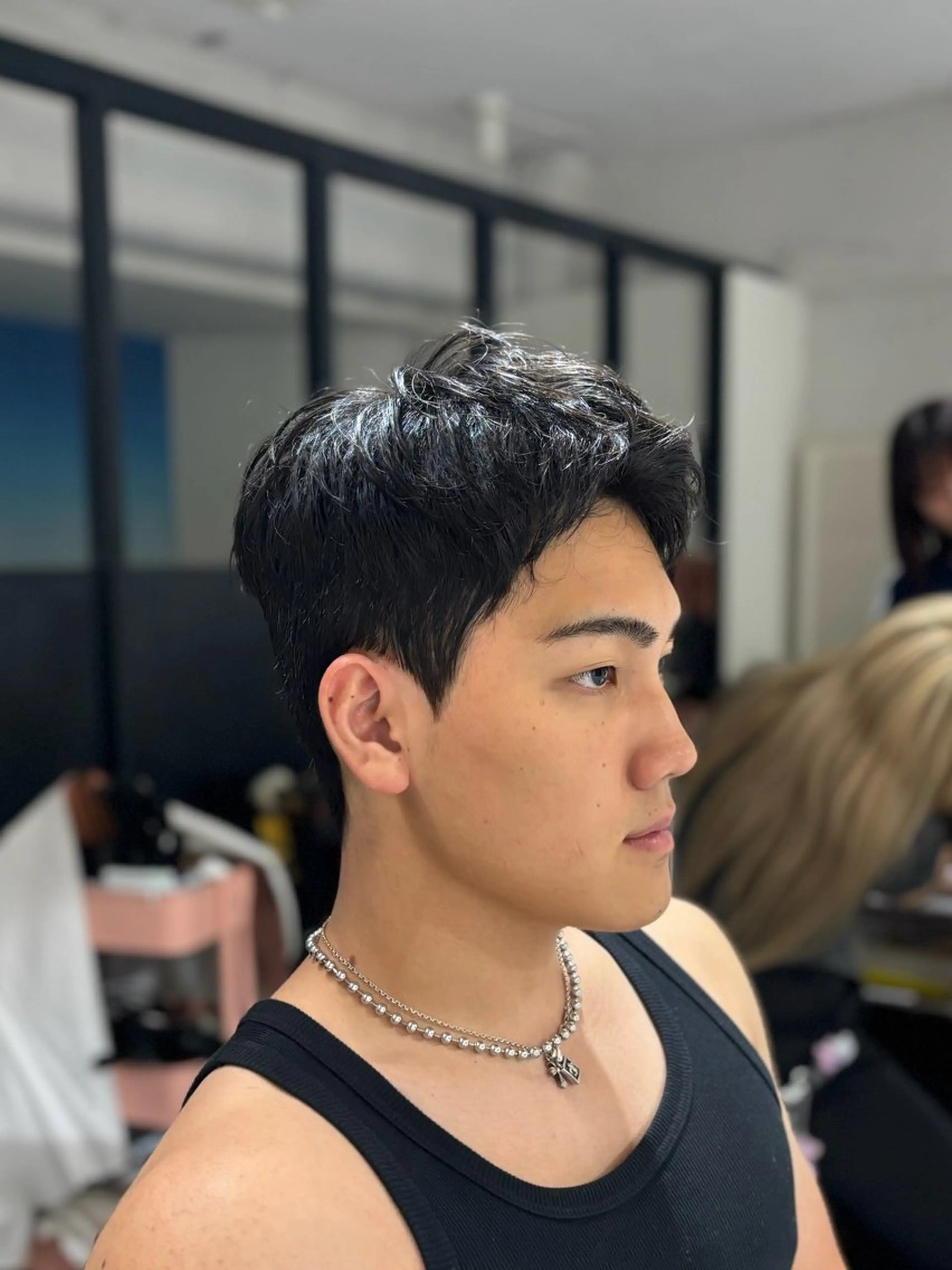 ショート パーマ メンズ カット トリートメント 韓国メンズヘア/ ダウンパーマ/歩夢のヘアスタイル