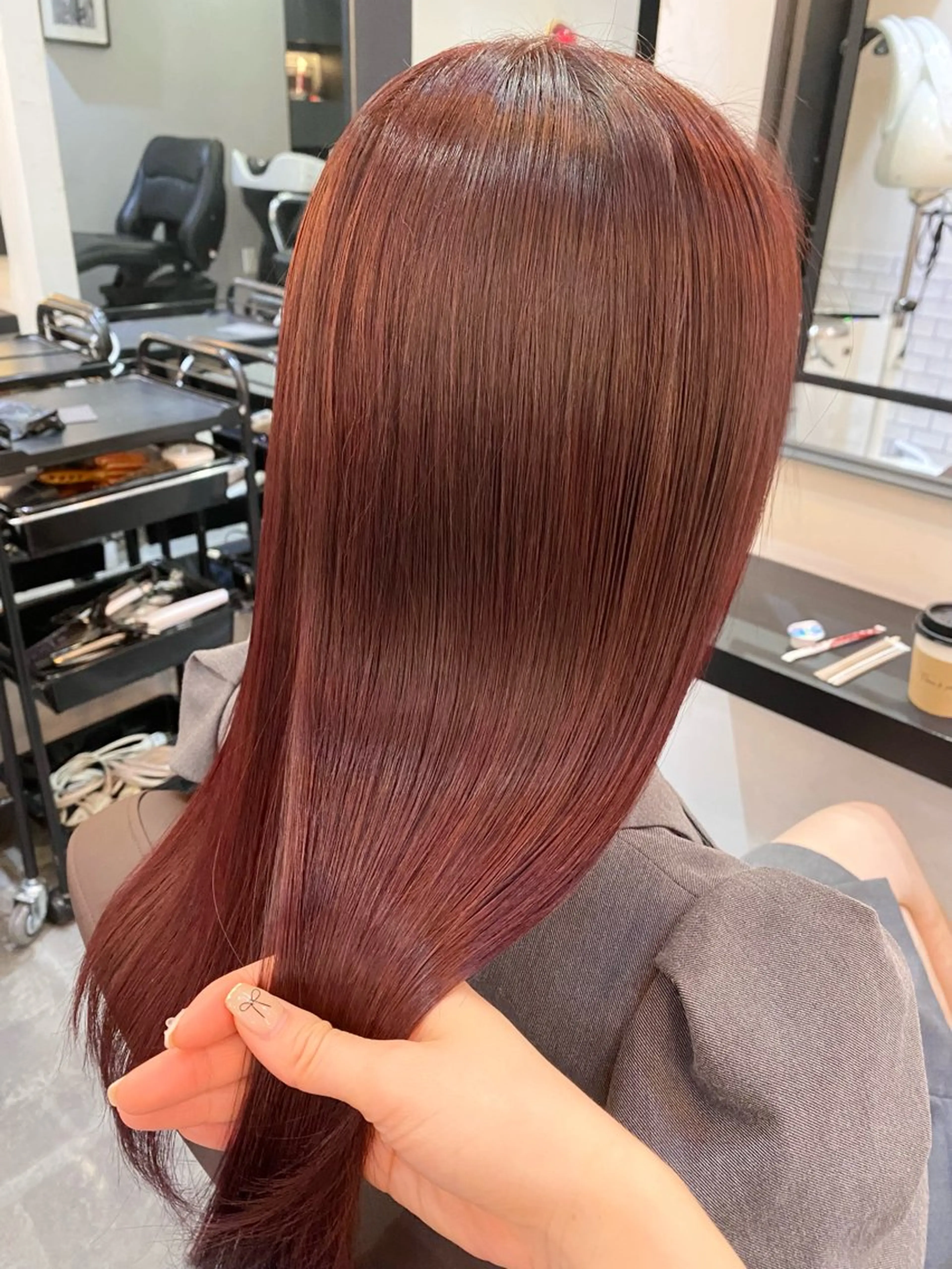 【暖色カラー】💞　ブリーチなしのワンカラーでなるべく暖色に👶🏻🎼の写真