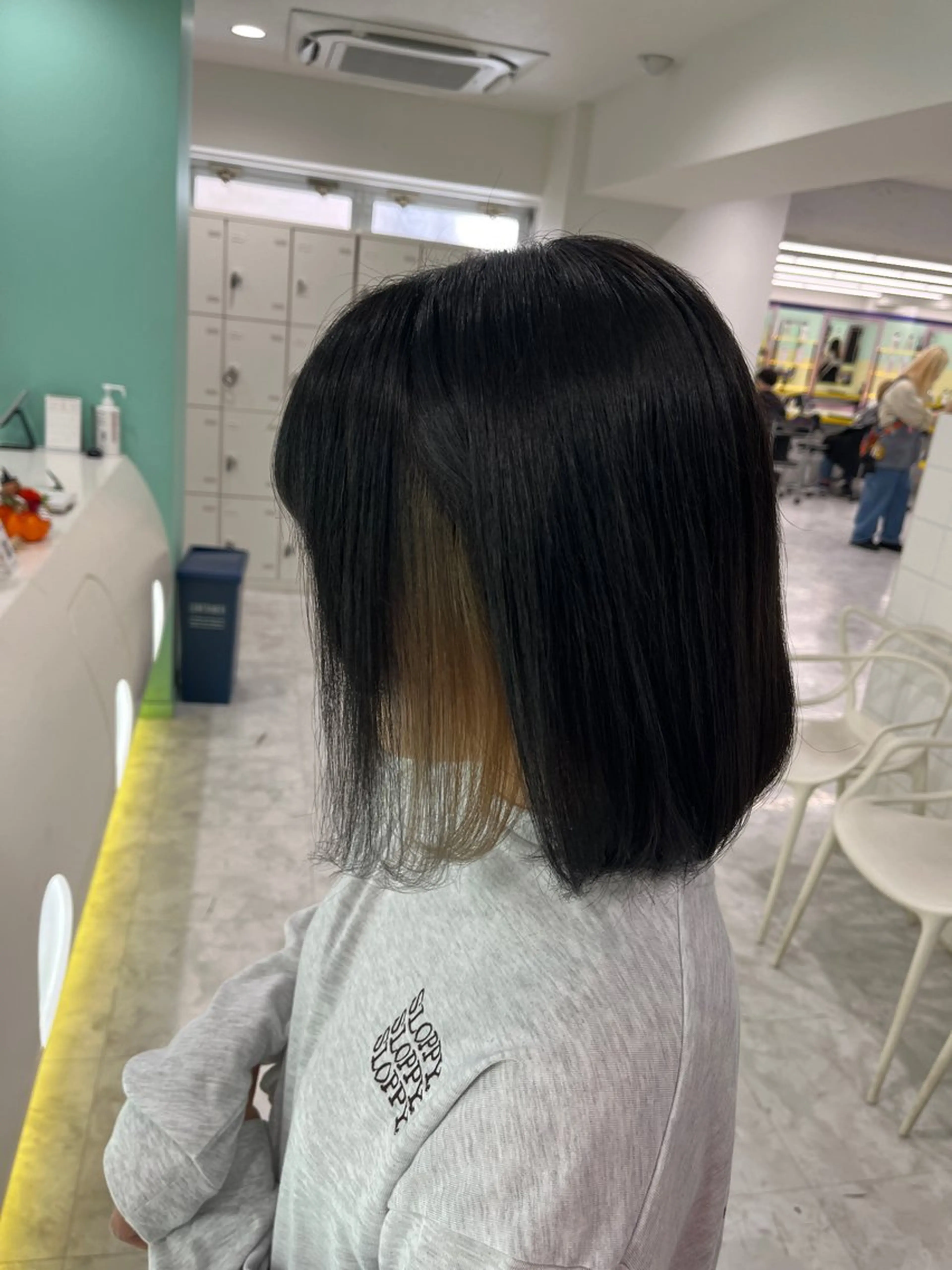 ミディアム カラー ミストバング デザインカラー  フェイスフレーミング ヘアカラー 🎀Girly艶髪カ ラー🎀Harukaのヘアスタイル