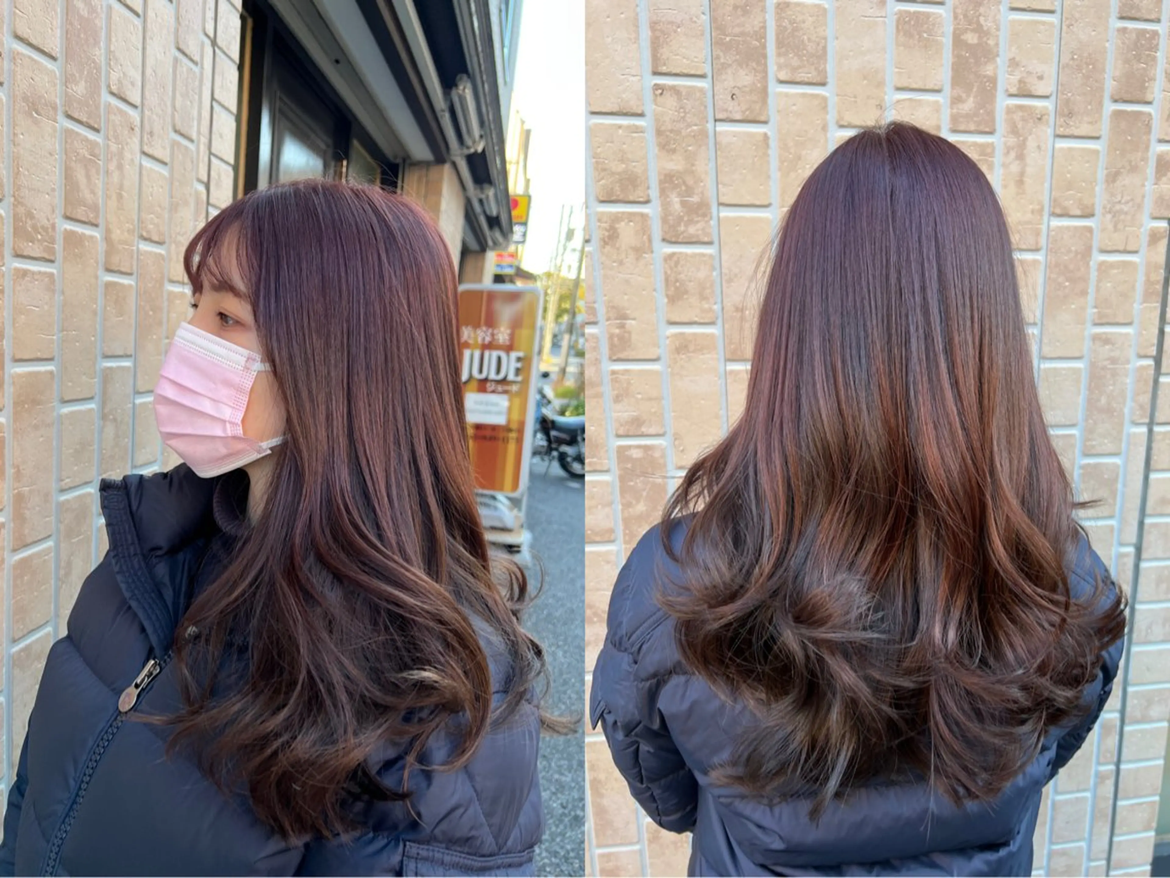 セミロング パープルカラー 横浜／桜木町／艶髪 【Shin】亀井 真のヘアスタイル