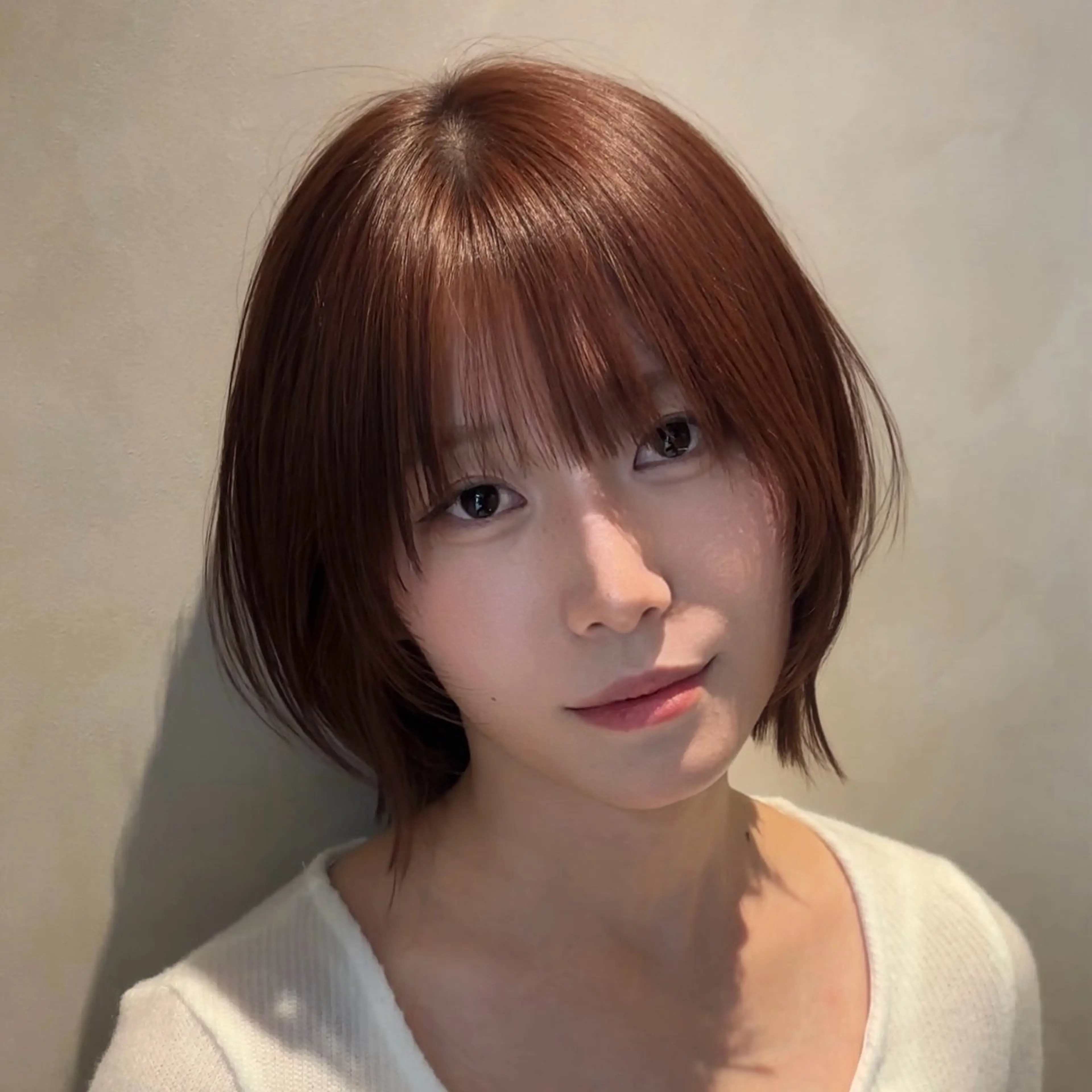 ミディアム カラー ボブレイヤー ボブ レイヤーカット 似合わせカット カット ヘアカラー トリートメント ウメダナオヤ/ くびれヘア✨のヘアスタイル