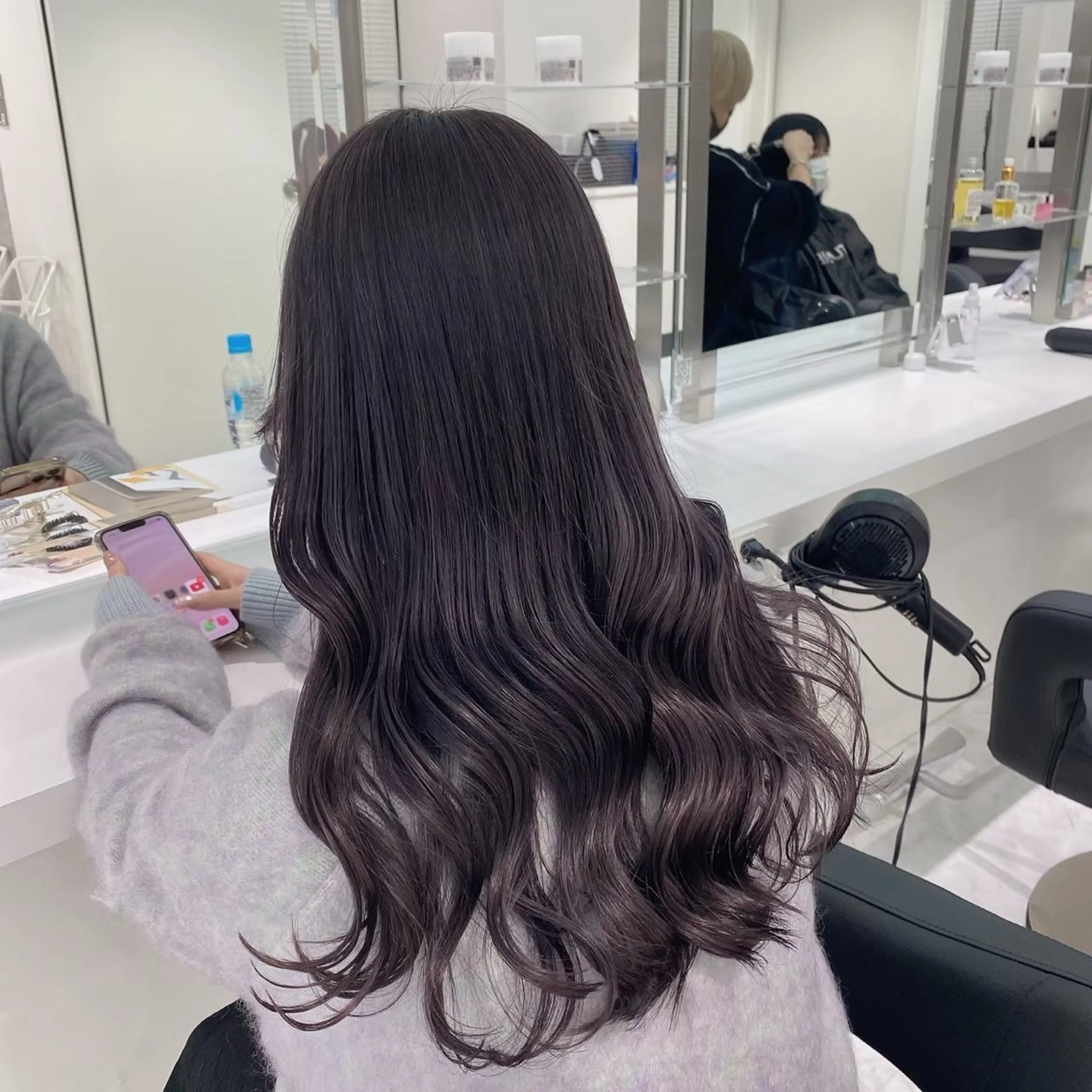 ロング カラー ヘアアレンジ メンズ 透明感カラー ラベンダーカラー 💗ブリーチなし暖色 kotono💗のヘアスタイル