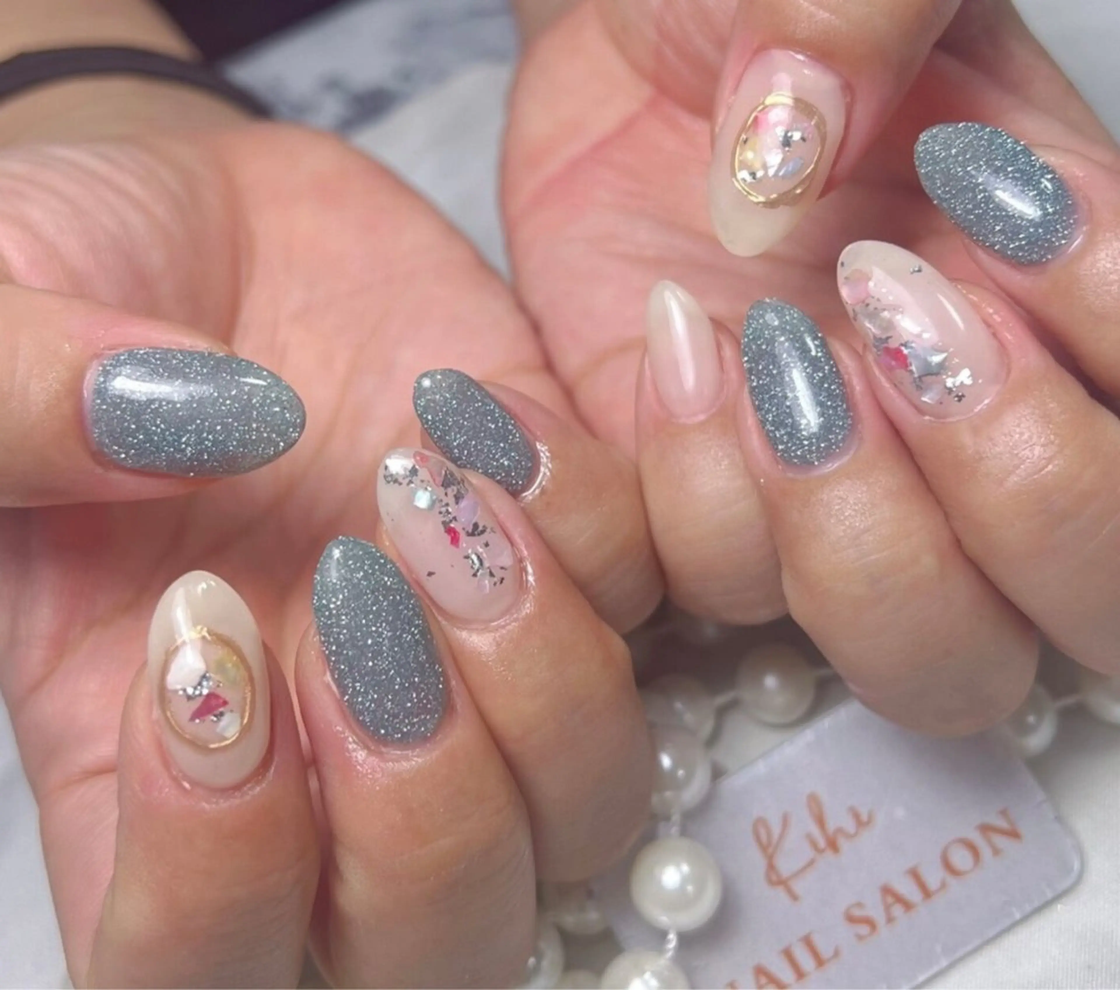 ネイル アートネイル フレンチネイル ジェルネイル グラデーション 韓国ネイル 村中 ハナのネイルデザイン