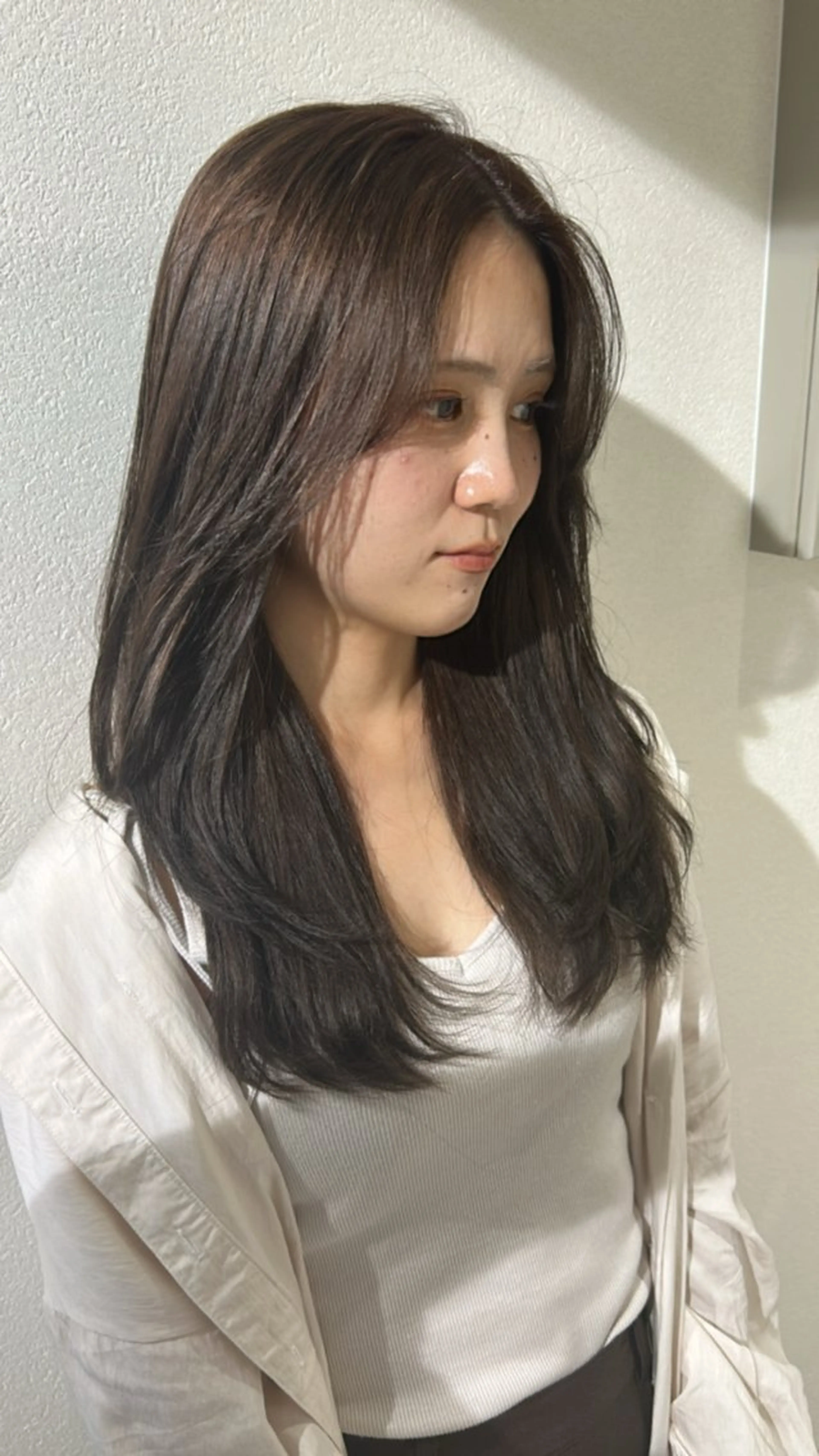 セミロング 顔周りカット レイヤーカット 中川 りゅうせいのヘアスタイル