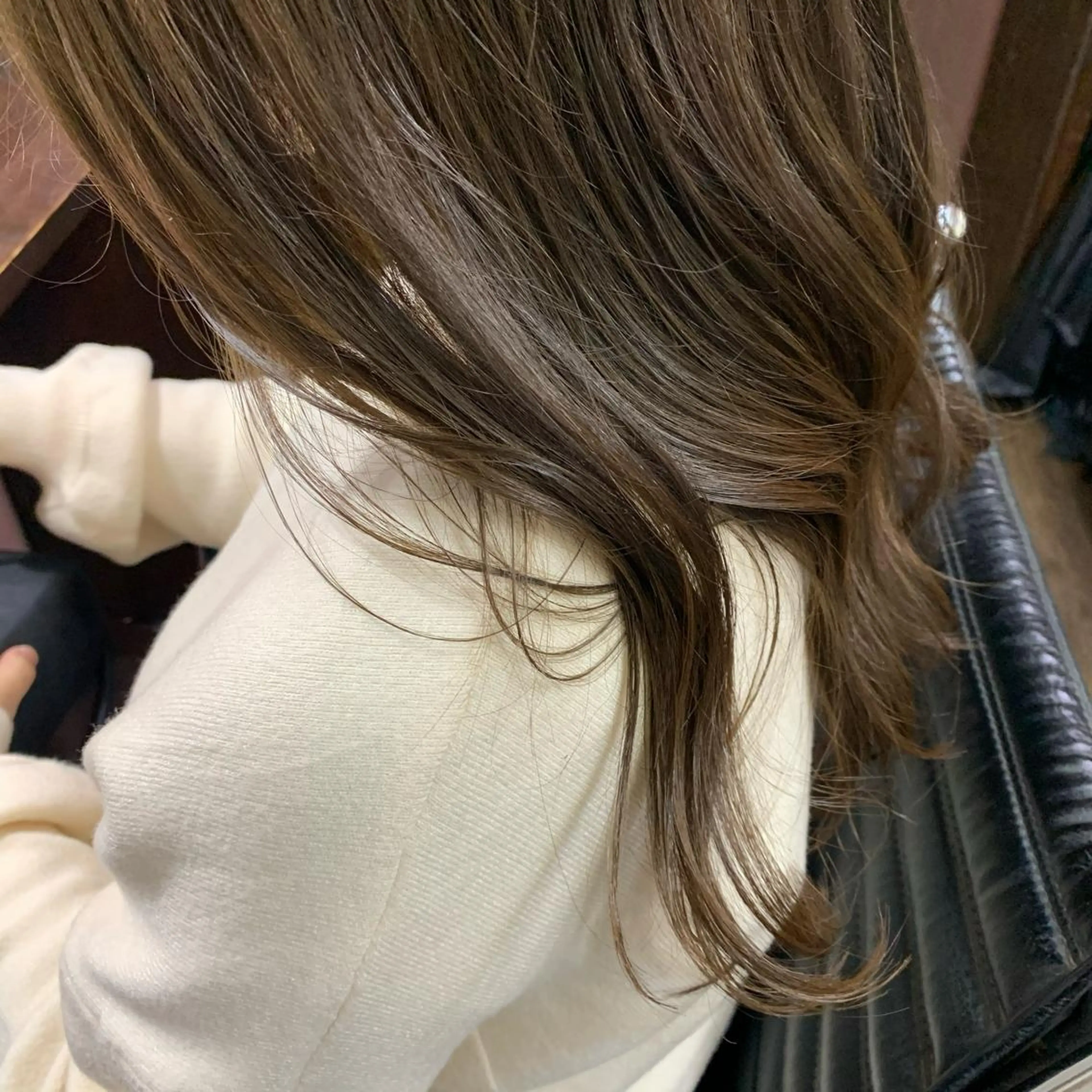 ロング カラー オリーブカラー chouette/ 根本優希のヘアスタイル