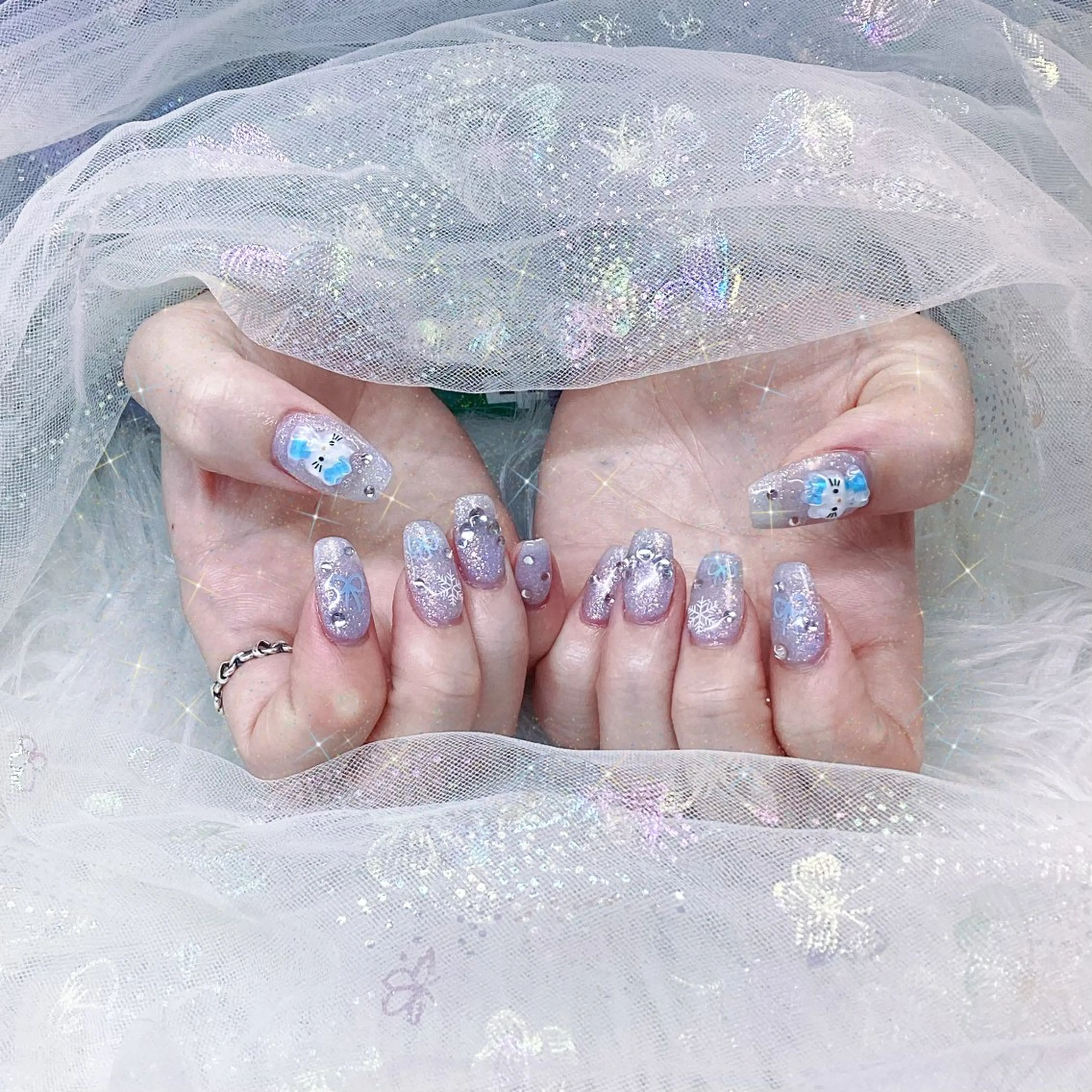 ネイル パーツ全部¥110 サロンミミのネイルデザイン