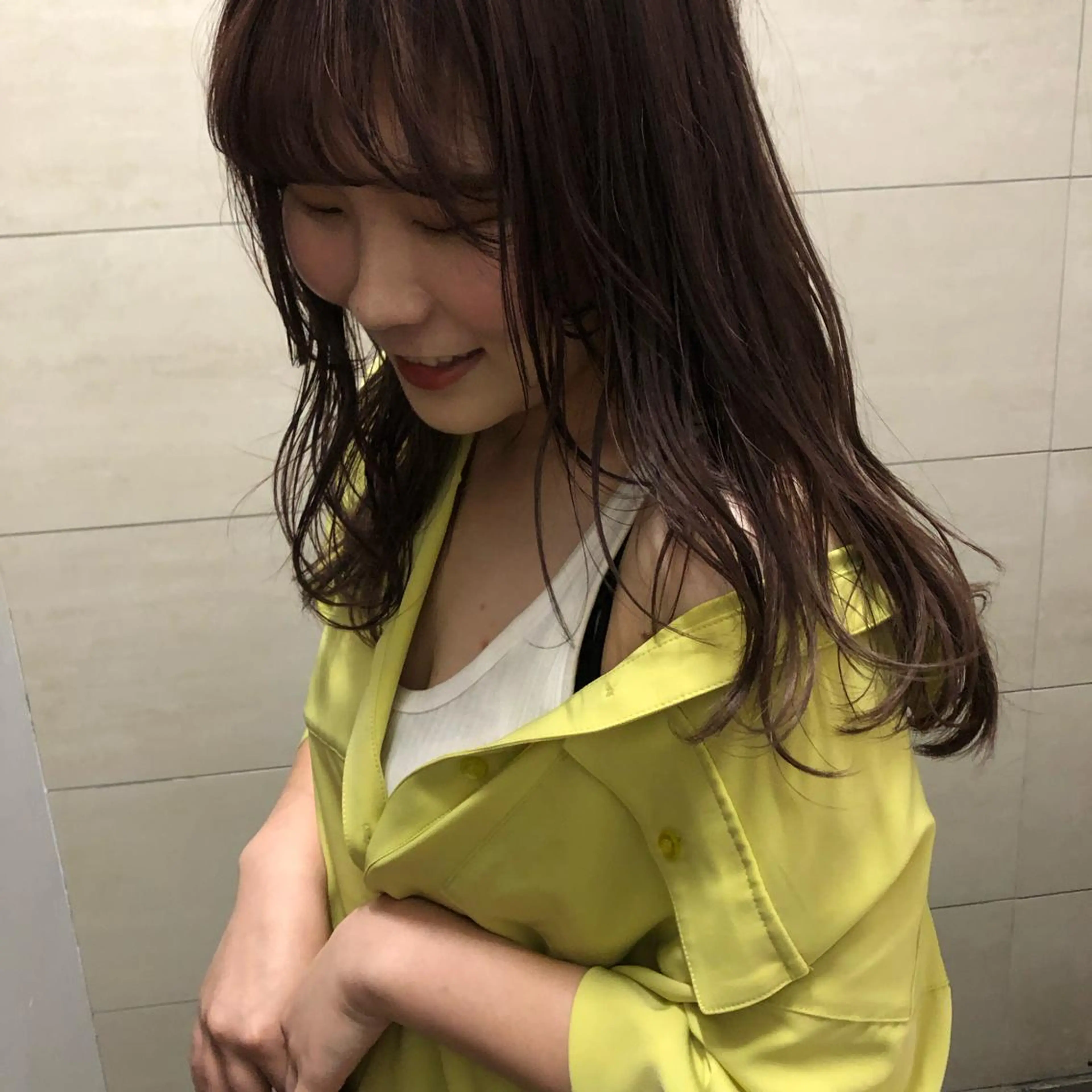 セミロング カラー 当日予約大歓迎💗 依田瑞希のヘアスタイル