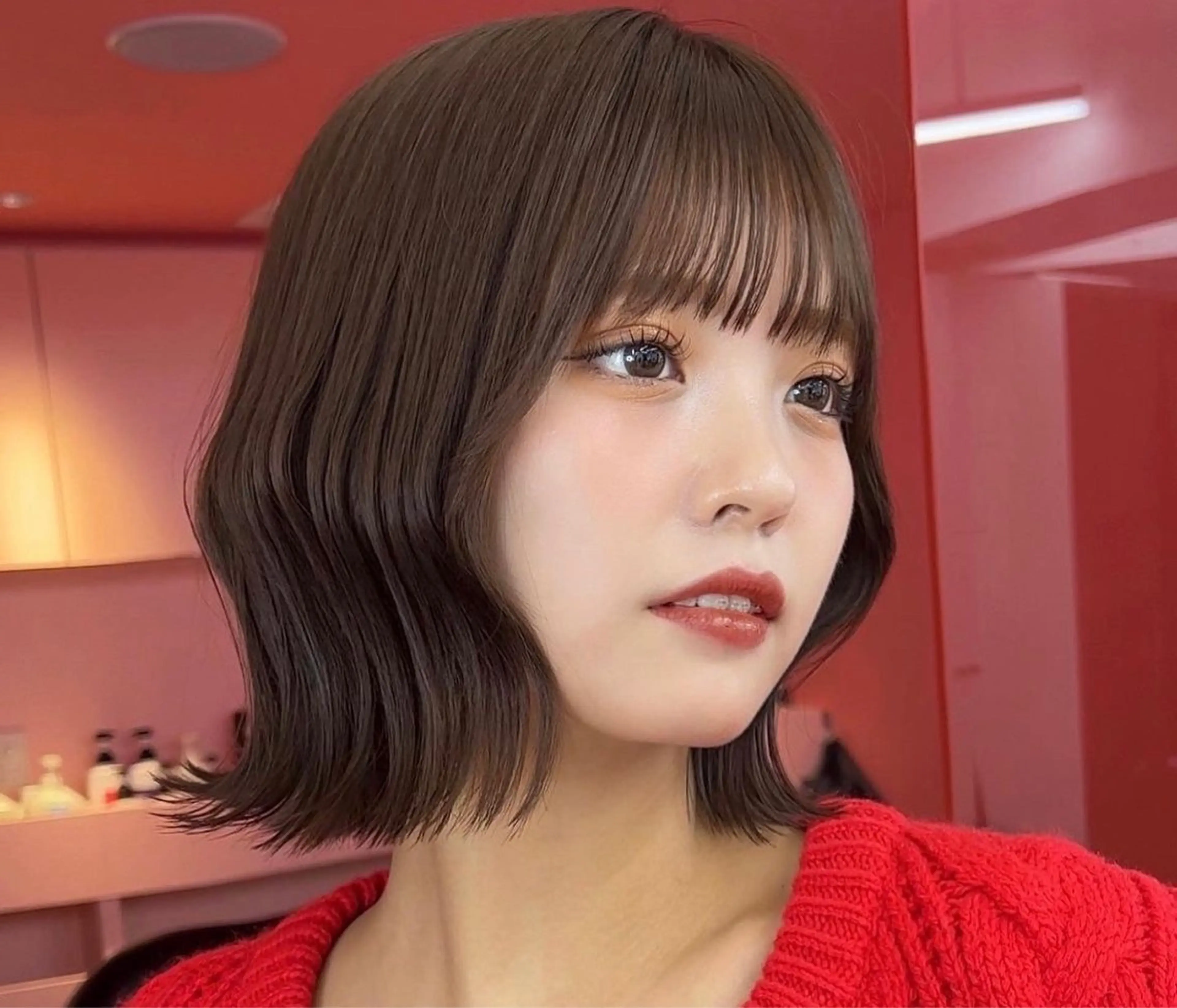 ショート カラー 莉乃/縮毛矯正/髪質 改善/艶カラーのヘアスタイル