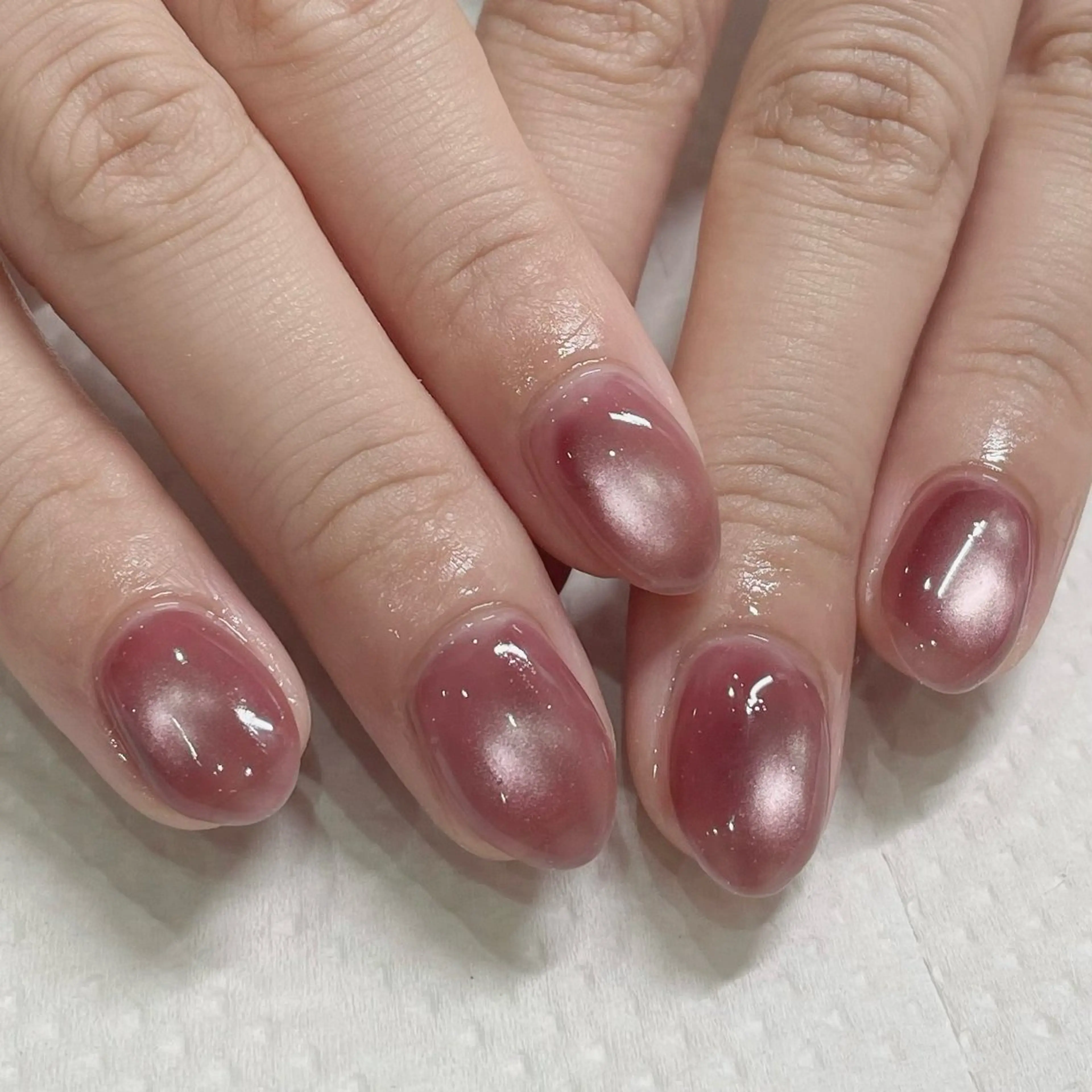 ネイル マグネットネイル マグネットワンカラー ワンカラーネイル ハンドネイル Ricnail☾ ayanoのネイルデザイン