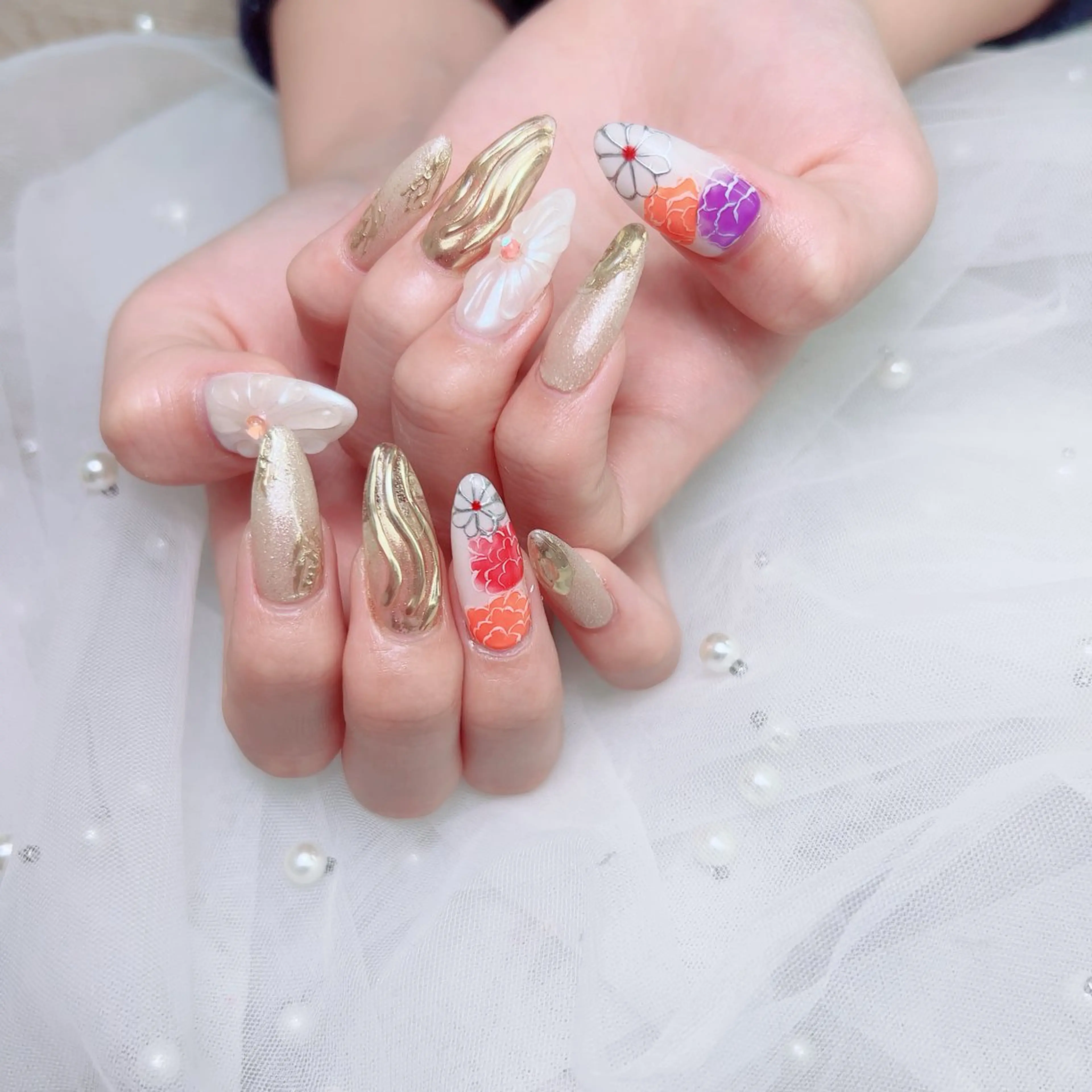 セミロング ハンドネイル artnailgallery所属・gallery Yumiのネイルデザイン
