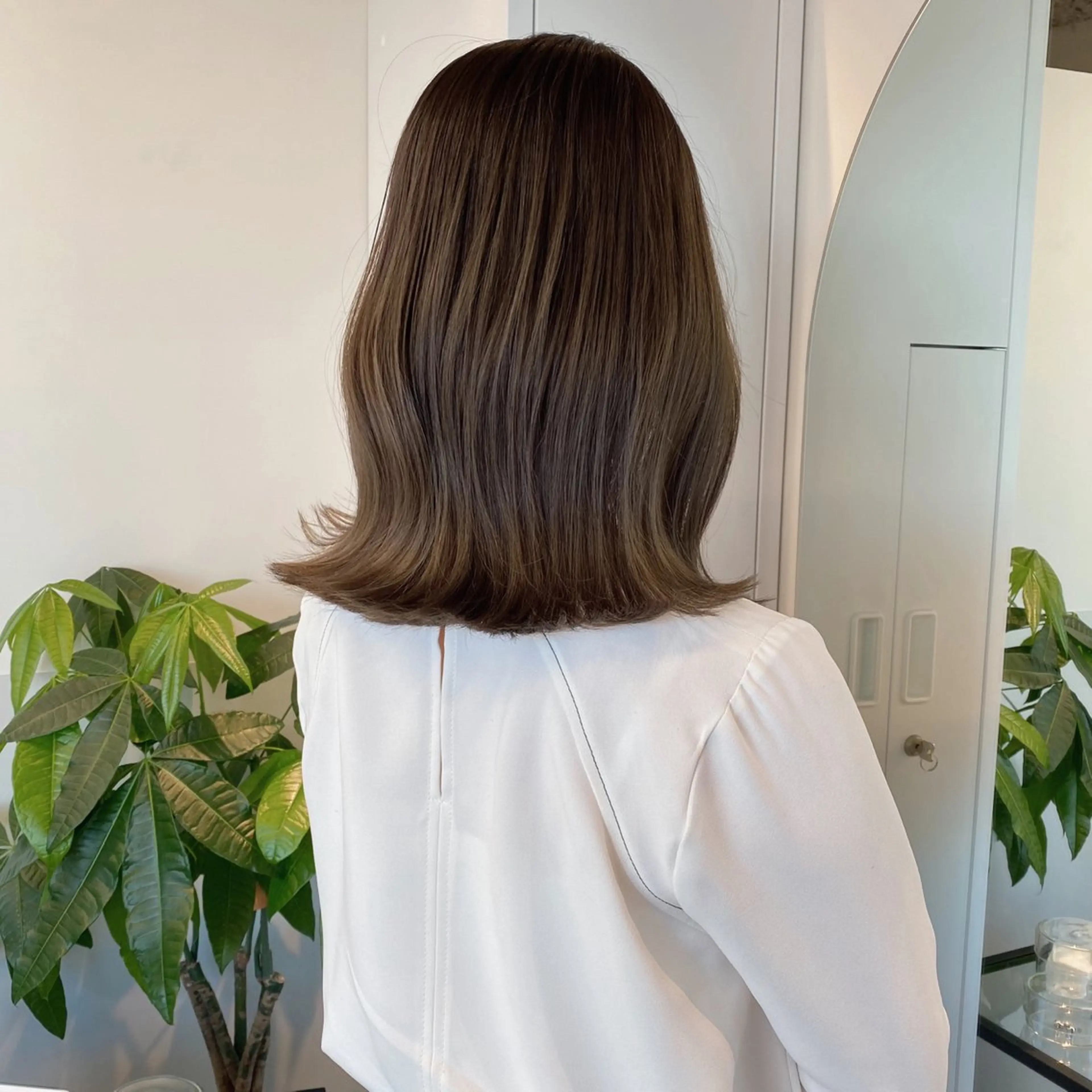 ミディアム カラー ヘアアレンジ ブリーチなしカラー/ 髪質改善/寺門束のヘアスタイル