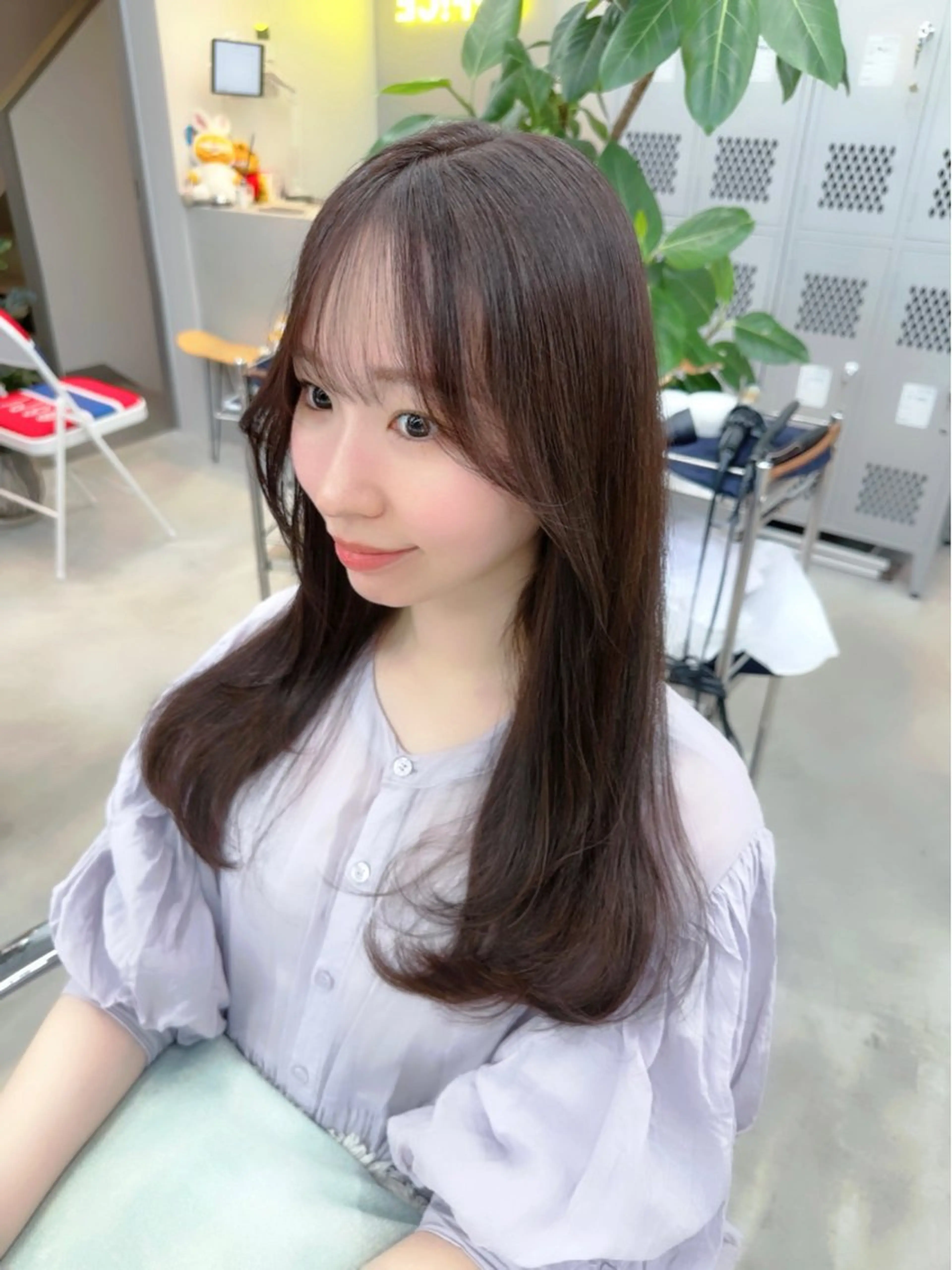 ロング カラー カット ヘアカラー トリートメント 岡野 静華のヘアスタイル