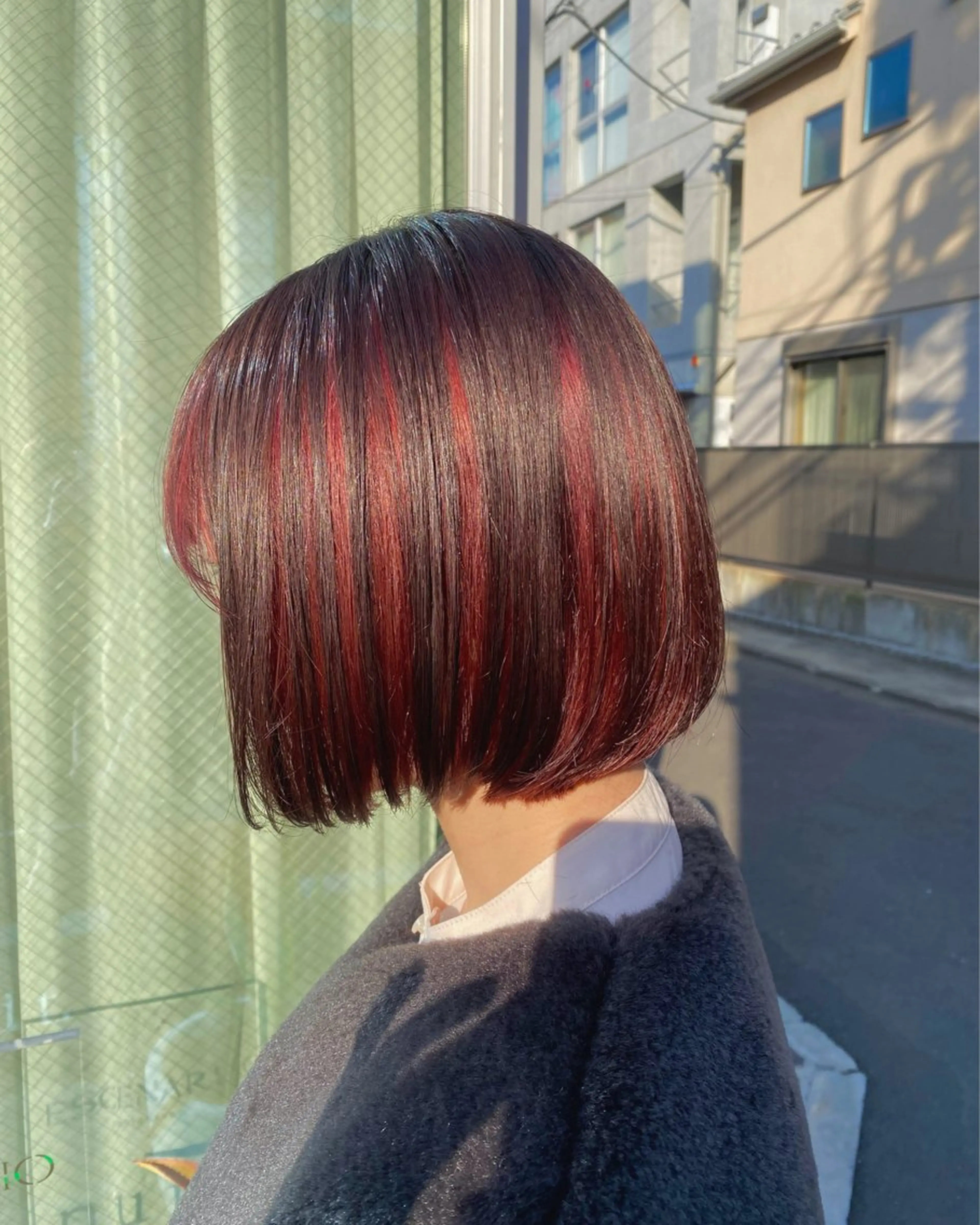 ショート カラー ピンクカラー ヘアカラー トリートメント グレージュ/透明感/ 韓国ヘア/RISAのヘアスタイル