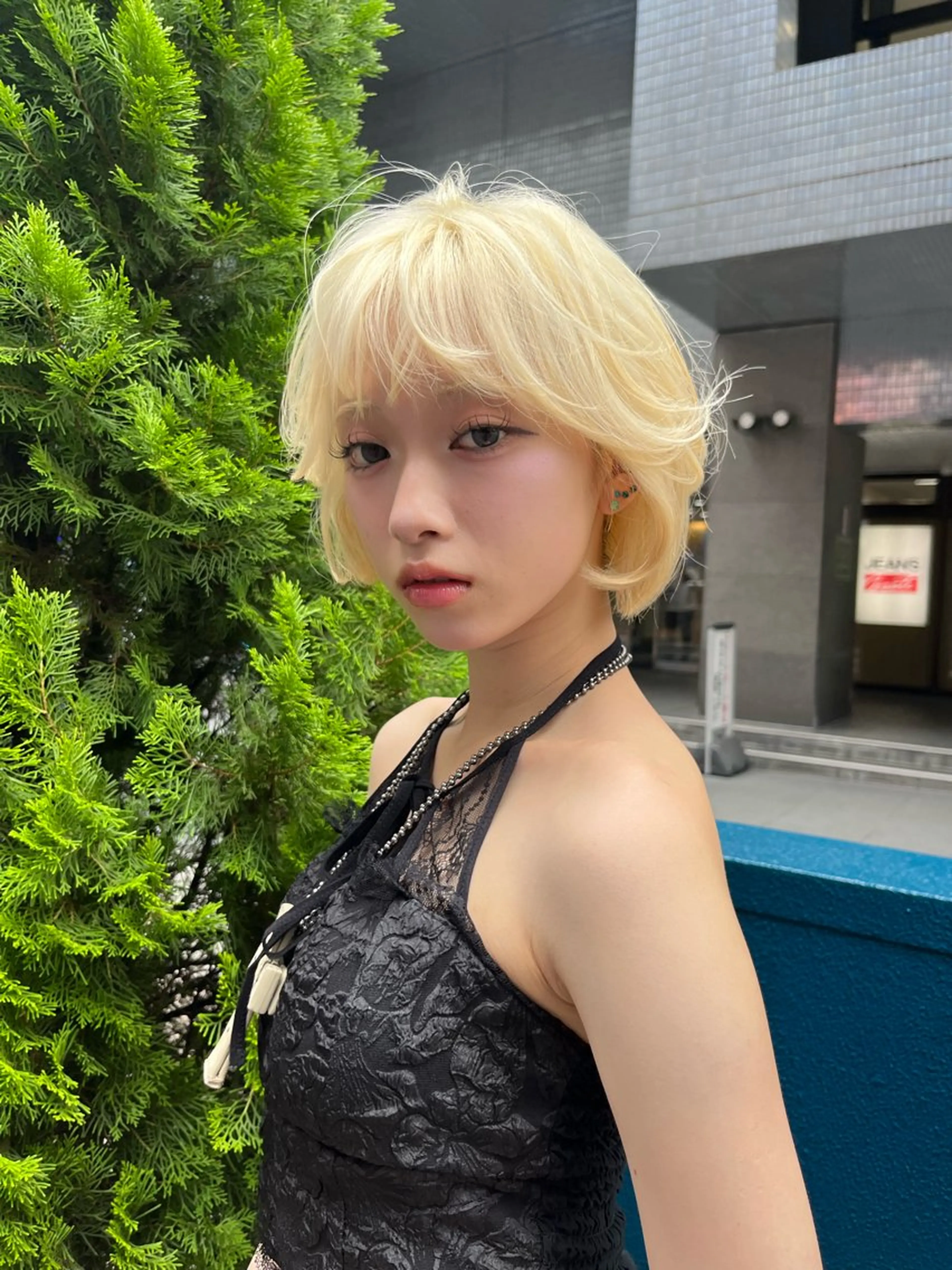 ショート ボブ 透明感カラー✨🩵 韓国ヘアkanatoのヘアスタイル