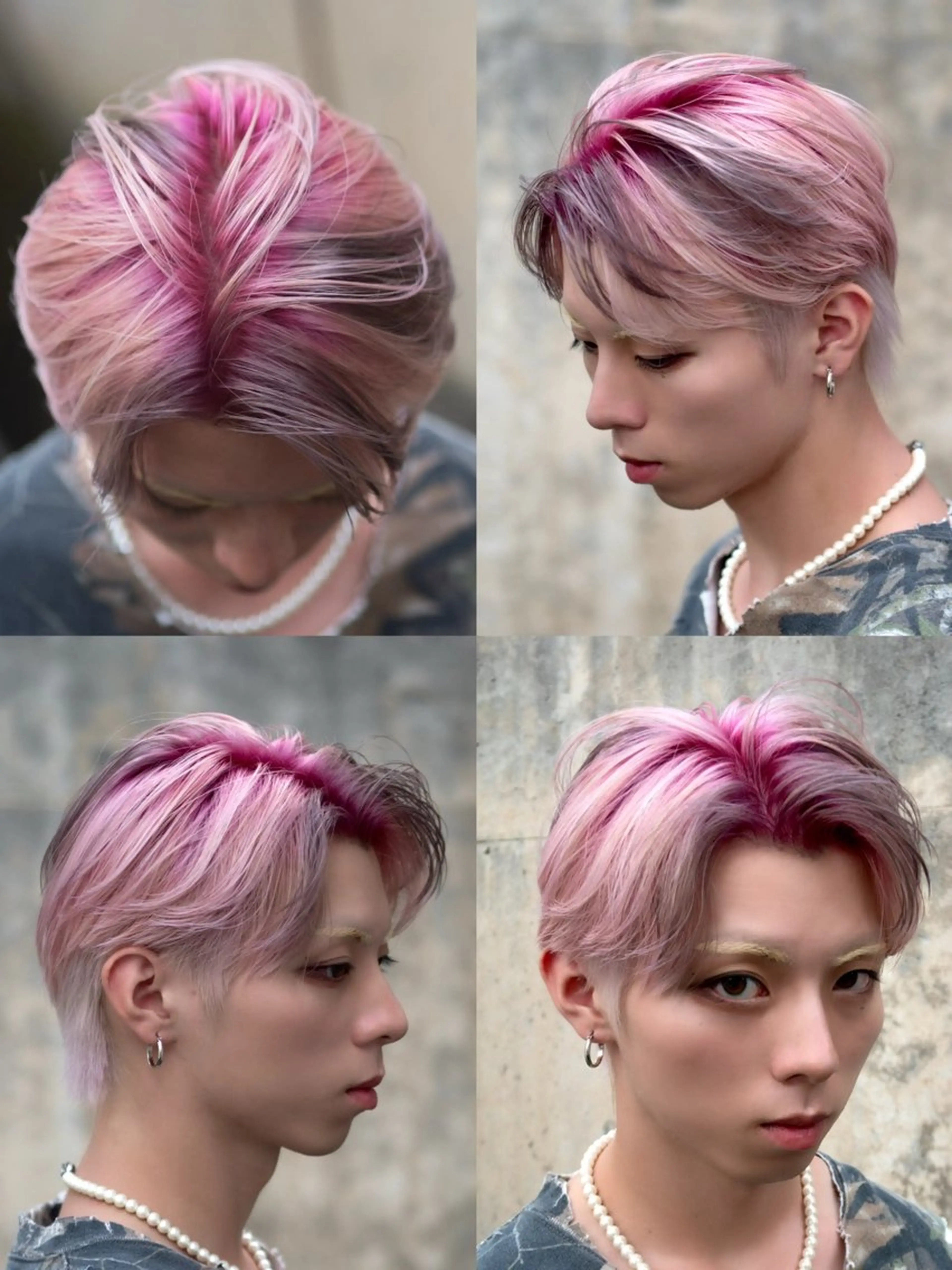 カラー ブリーチ ダブルカラー ブリーチなしカラー ウルフとデザイン カラーの神のヘアスタイル