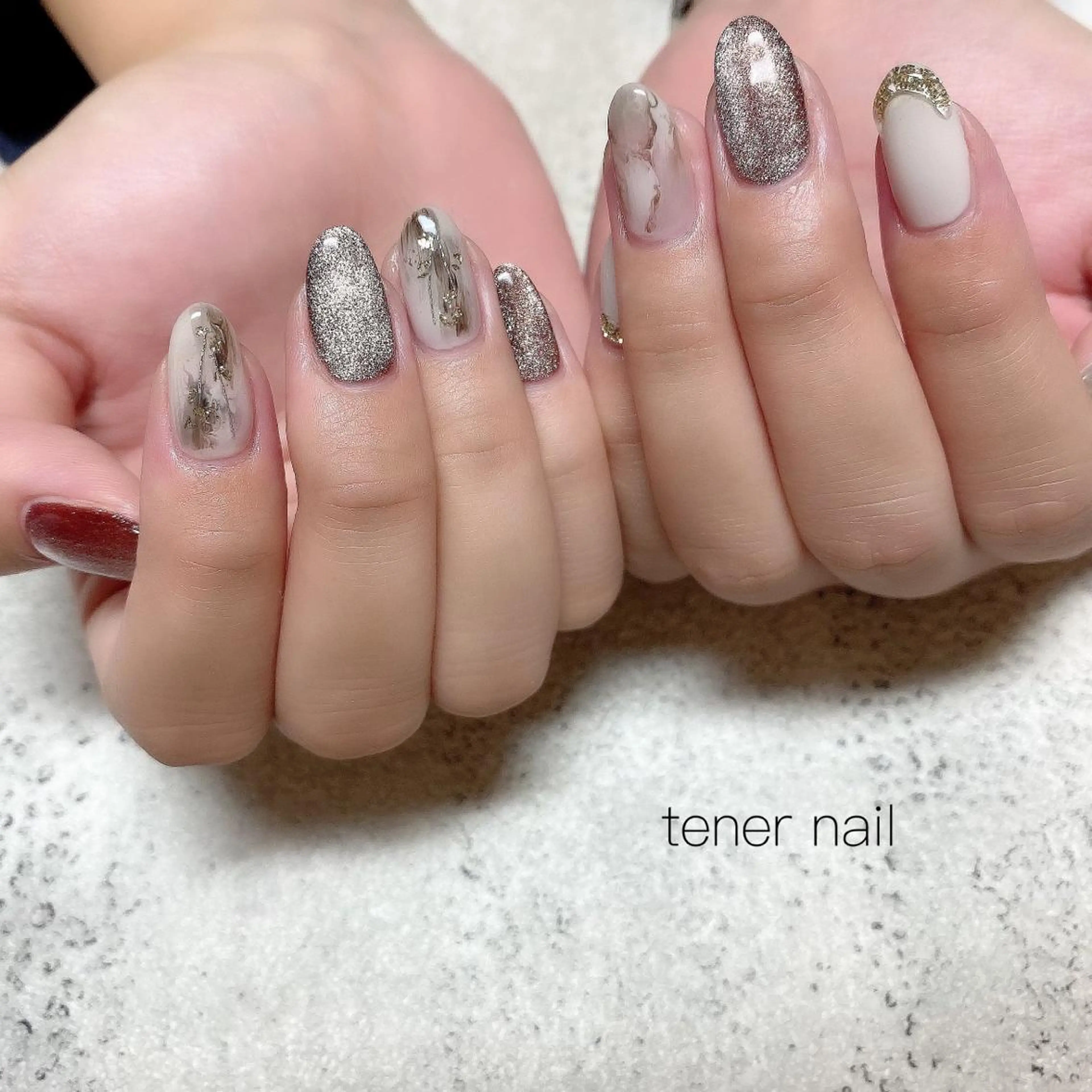 ネイル ブラウン tener  nail  テネルネイル所属・テネルネイル tener nailのネイルデザイン