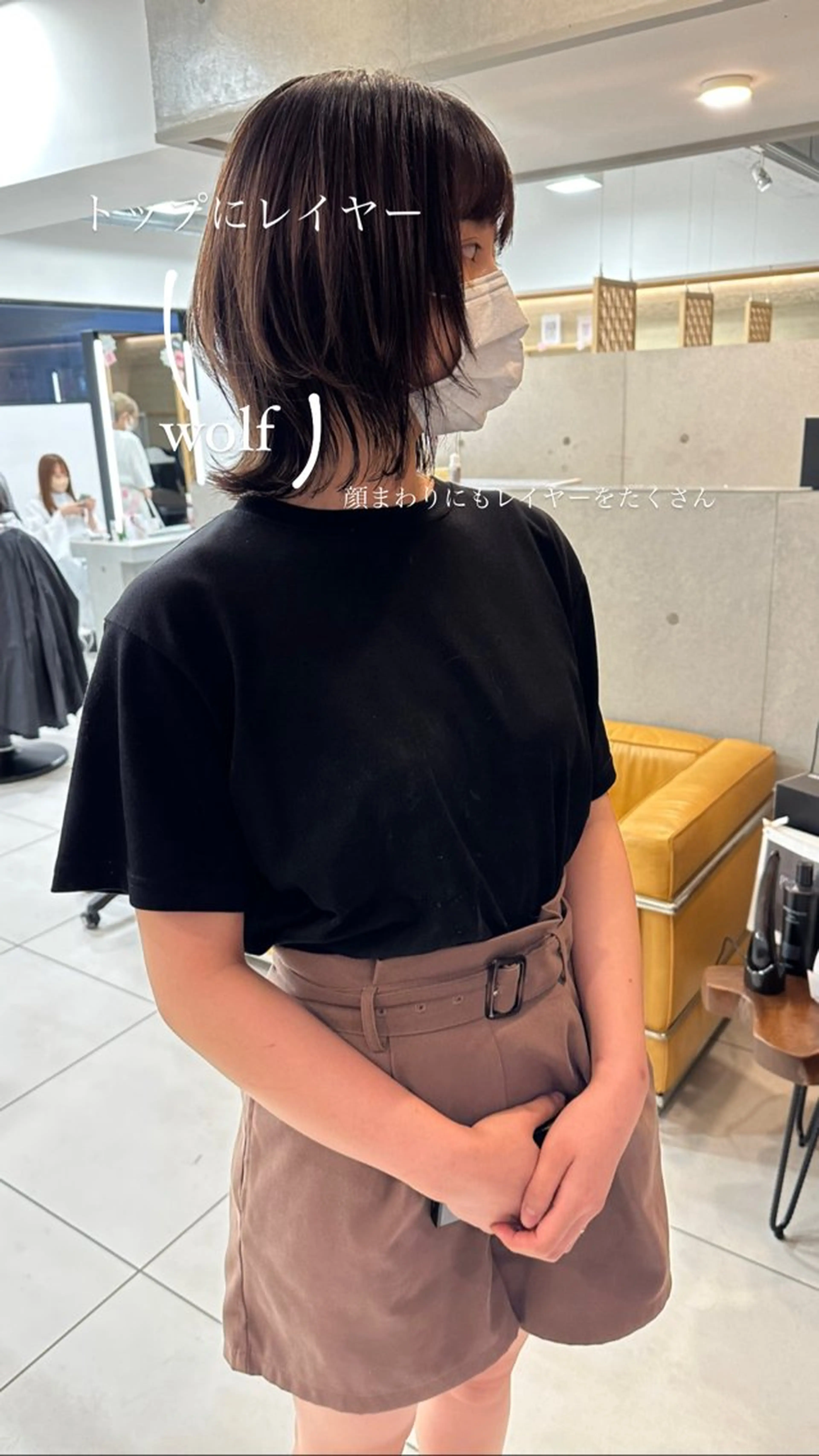 ショート 顔まわりレイヤー レイヤーカット ショートヘア ウルフカット 山下恋佳/矢場町/ ブリーチ/ショートのヘアスタイル