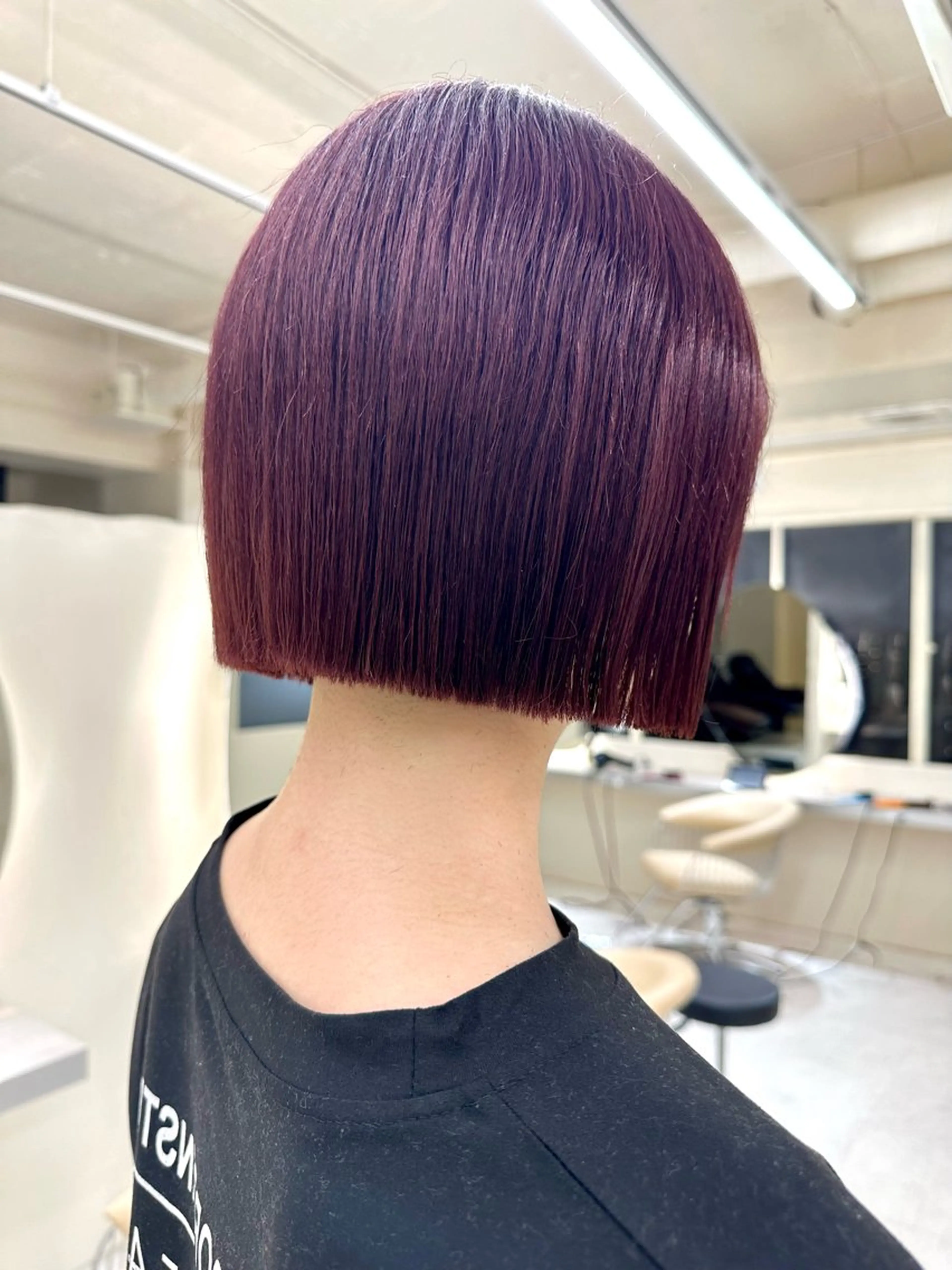 ショート センターパート /ニュアンスパーマのヘアスタイル