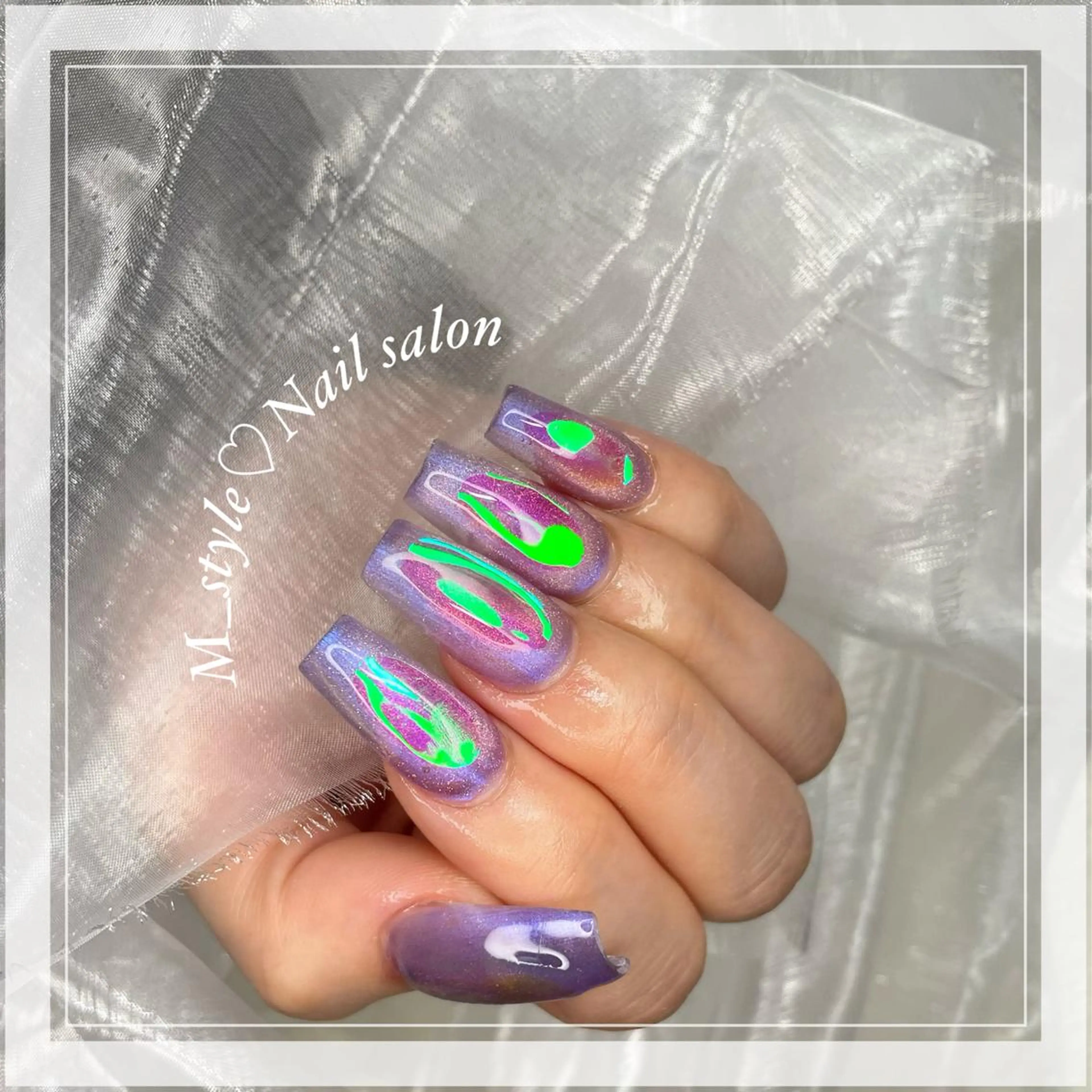 ロング ネイル 下妻市ﾈｲﾙｻﾛﾝ M_styleのネイルデザイン