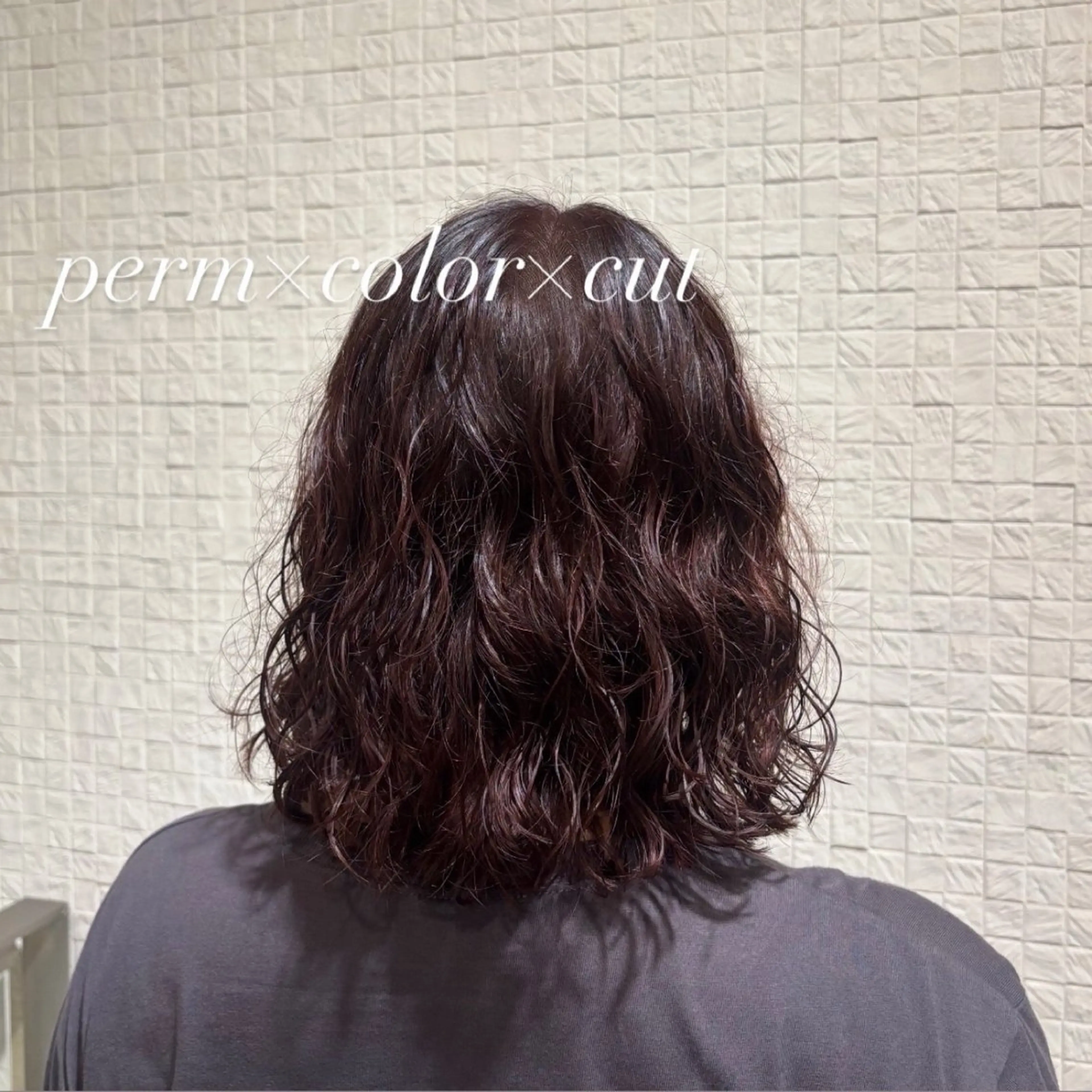 コスメパーマ+カット🌷ボブorミディアムの長さ限定!!当日予約不可❌練習モデルの写真