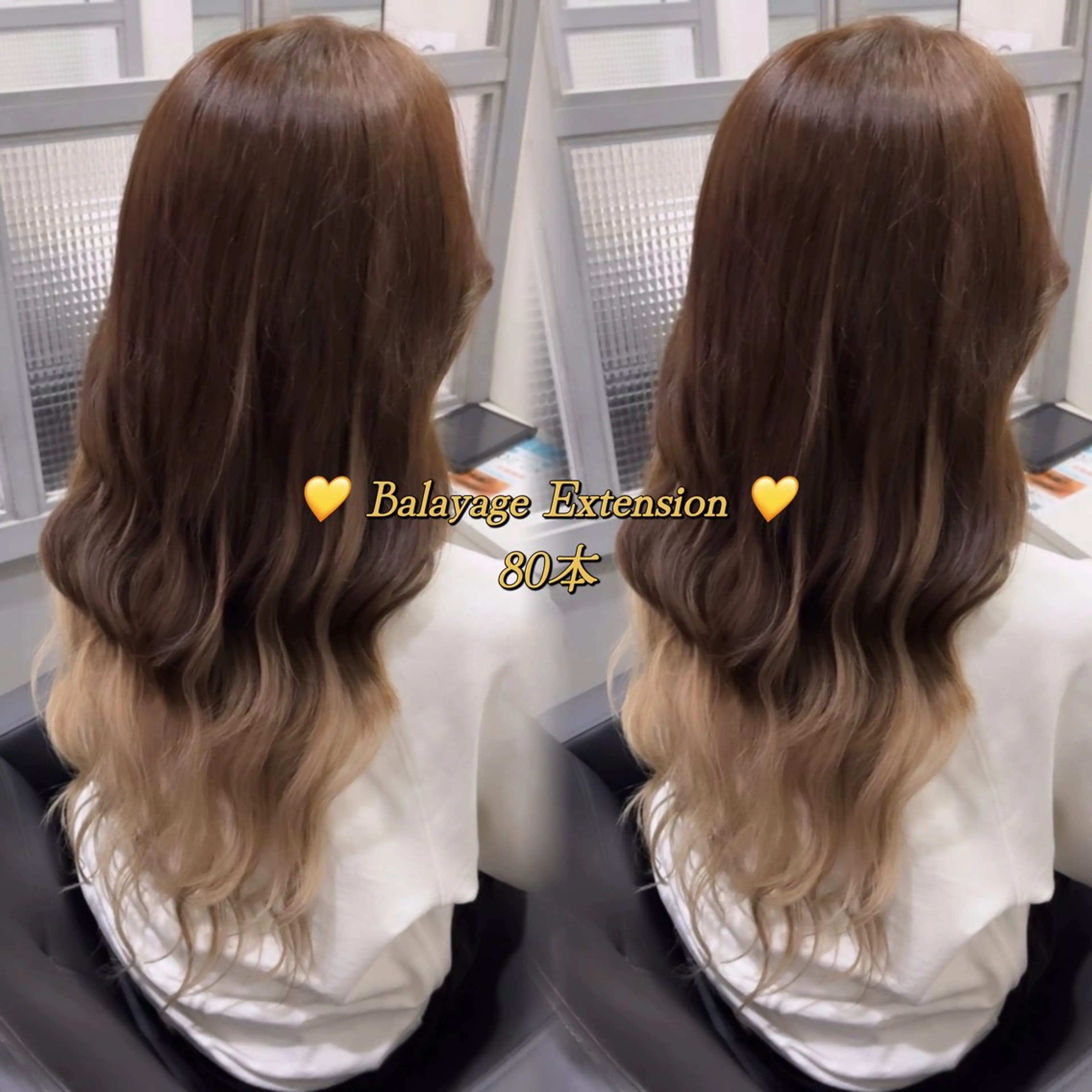 ロング カラー エクステ 🦋REISA🦋 エクステ×ハイトーンのヘアスタイル