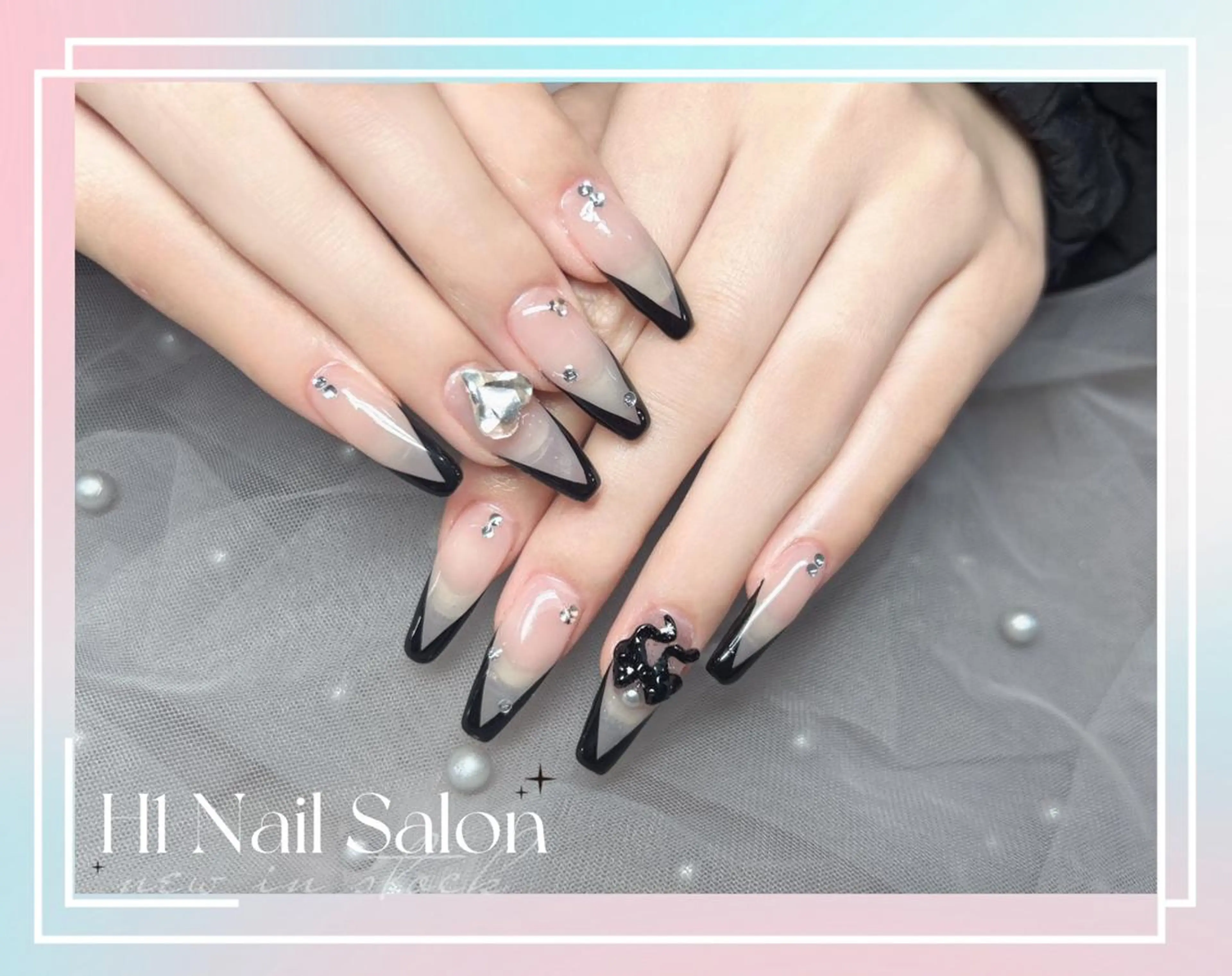 【初回ソフトジェルオフ無料】 ★HAND チップ長さ出し　4本持込デザイン or カラーグラデ-ションの写真