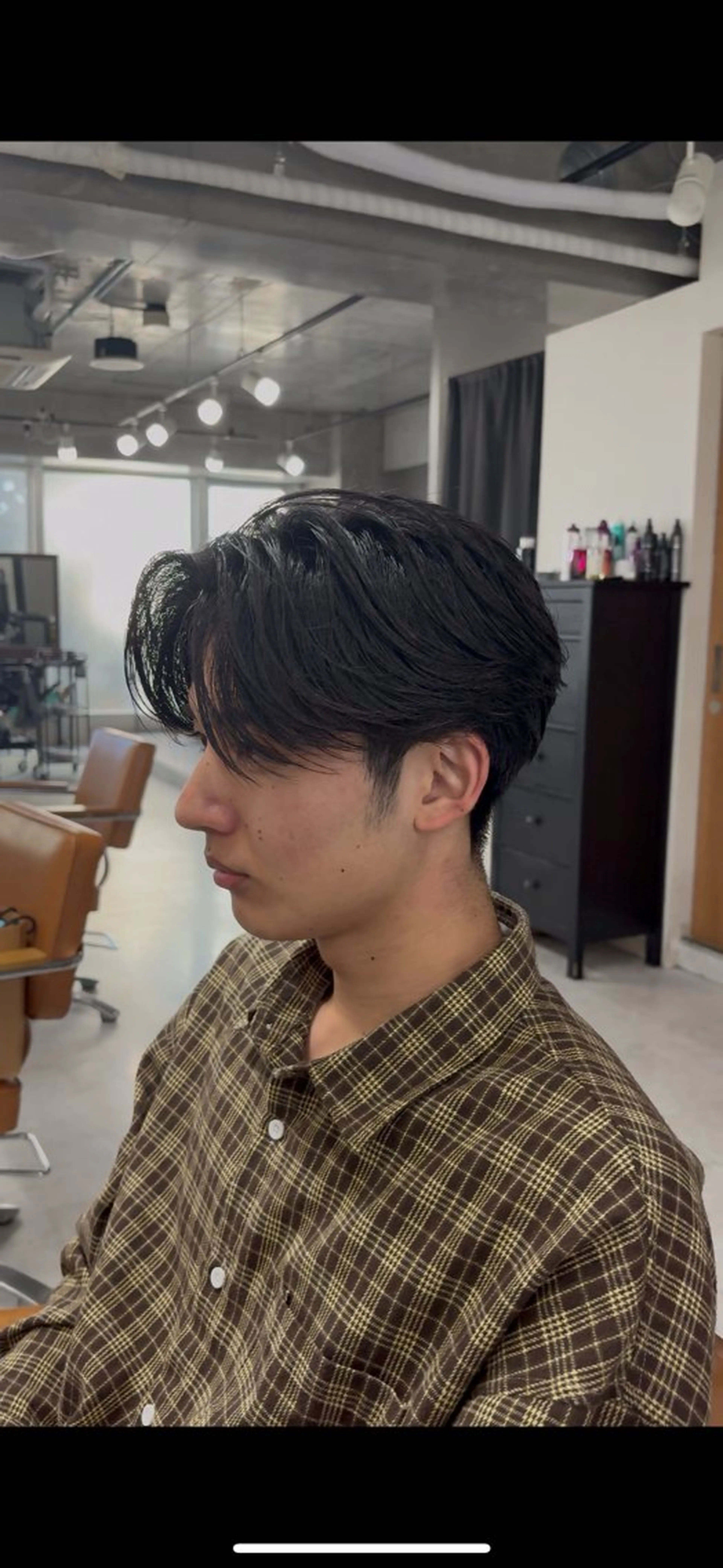 ショート メンズ センターパート メンズパーマ特化 園田　楓莉のヘアスタイル