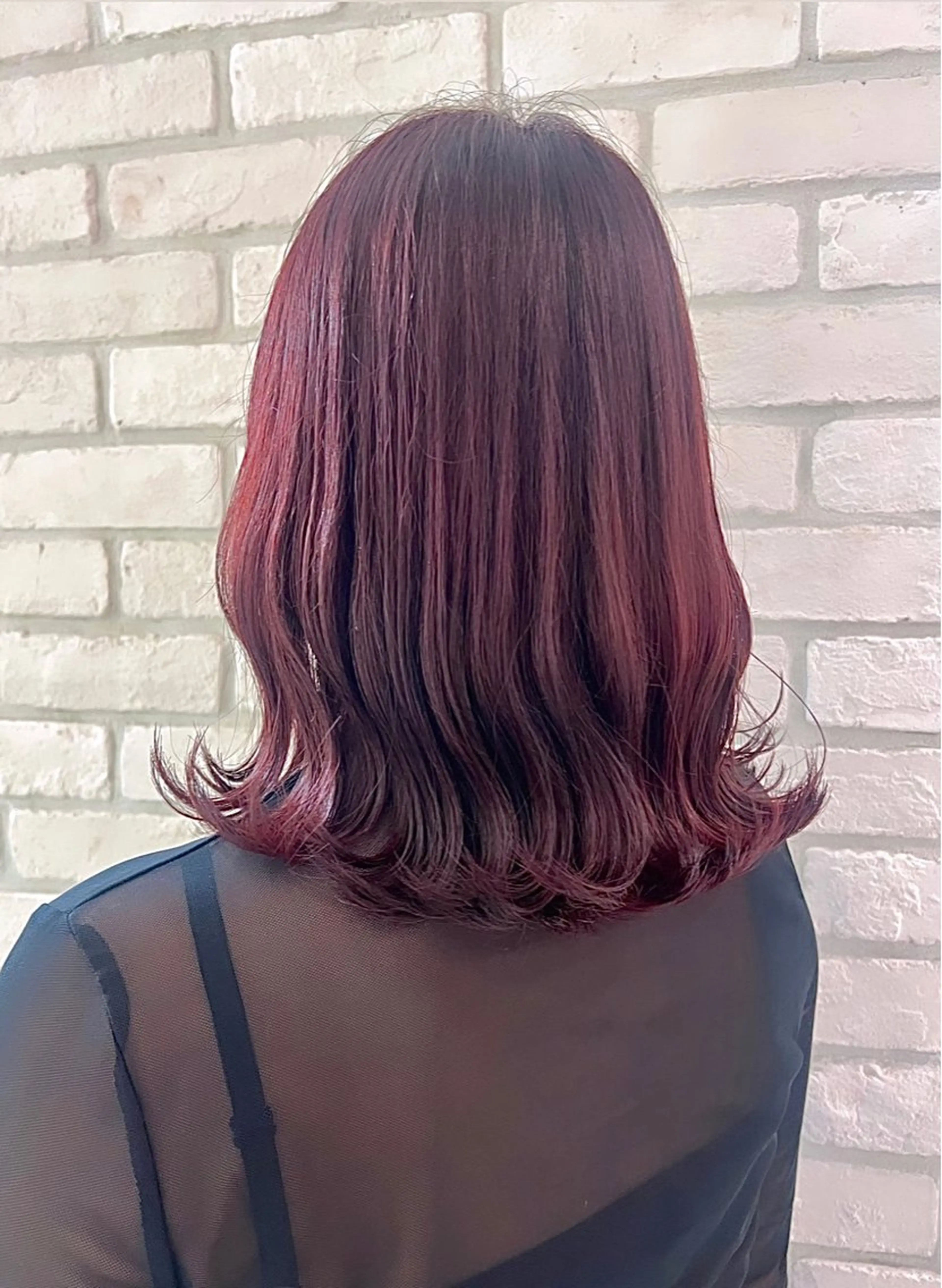 セミロング カラー 🎀野崎 美玖𝜗𝜚˚⋆のヘアスタイル