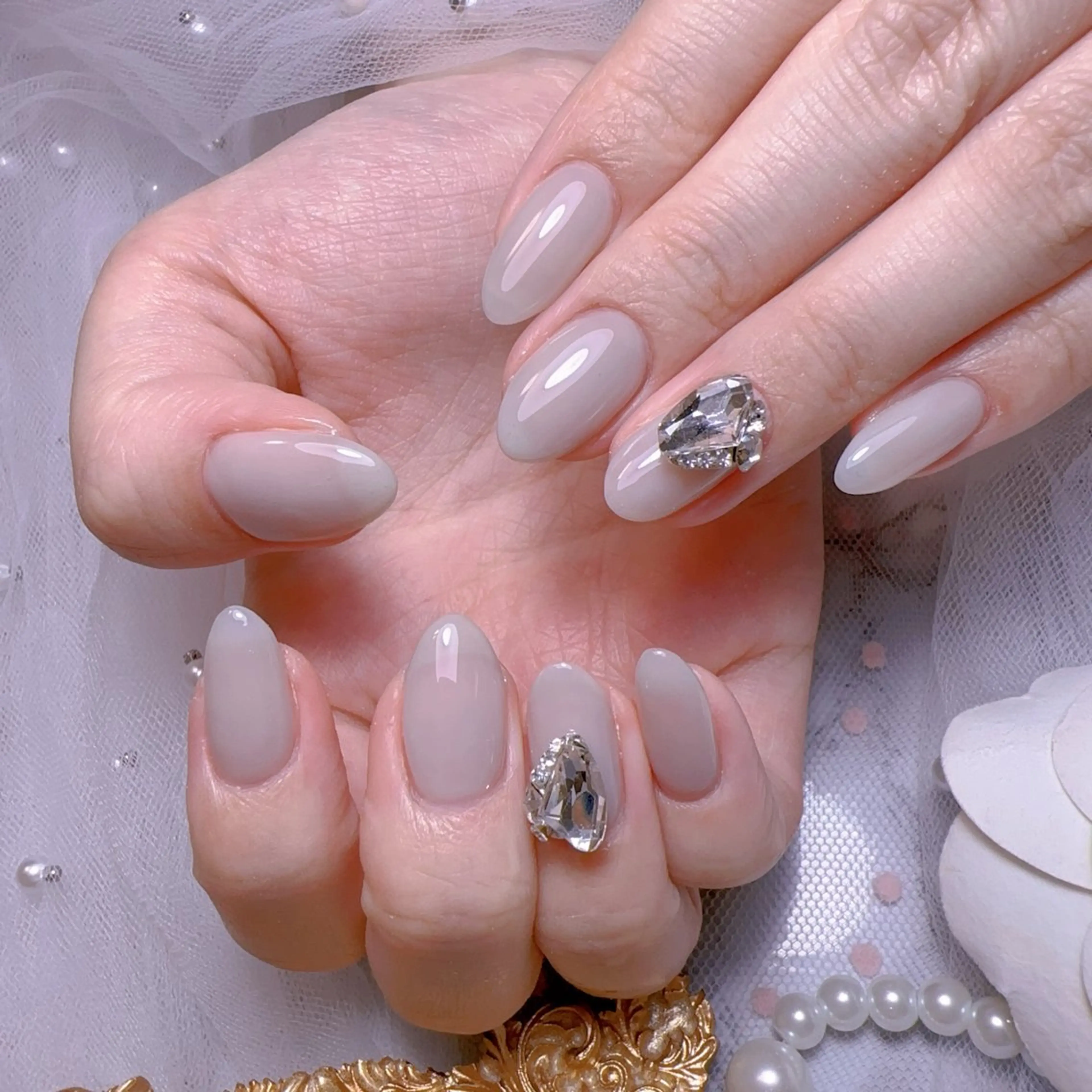 ネイル オーロラネイル フットネイル 韓国ネイル ラメ(グリッター) ラメグラデーション ハンドネイル Belle nail salon 新小岩のネイルデザイン