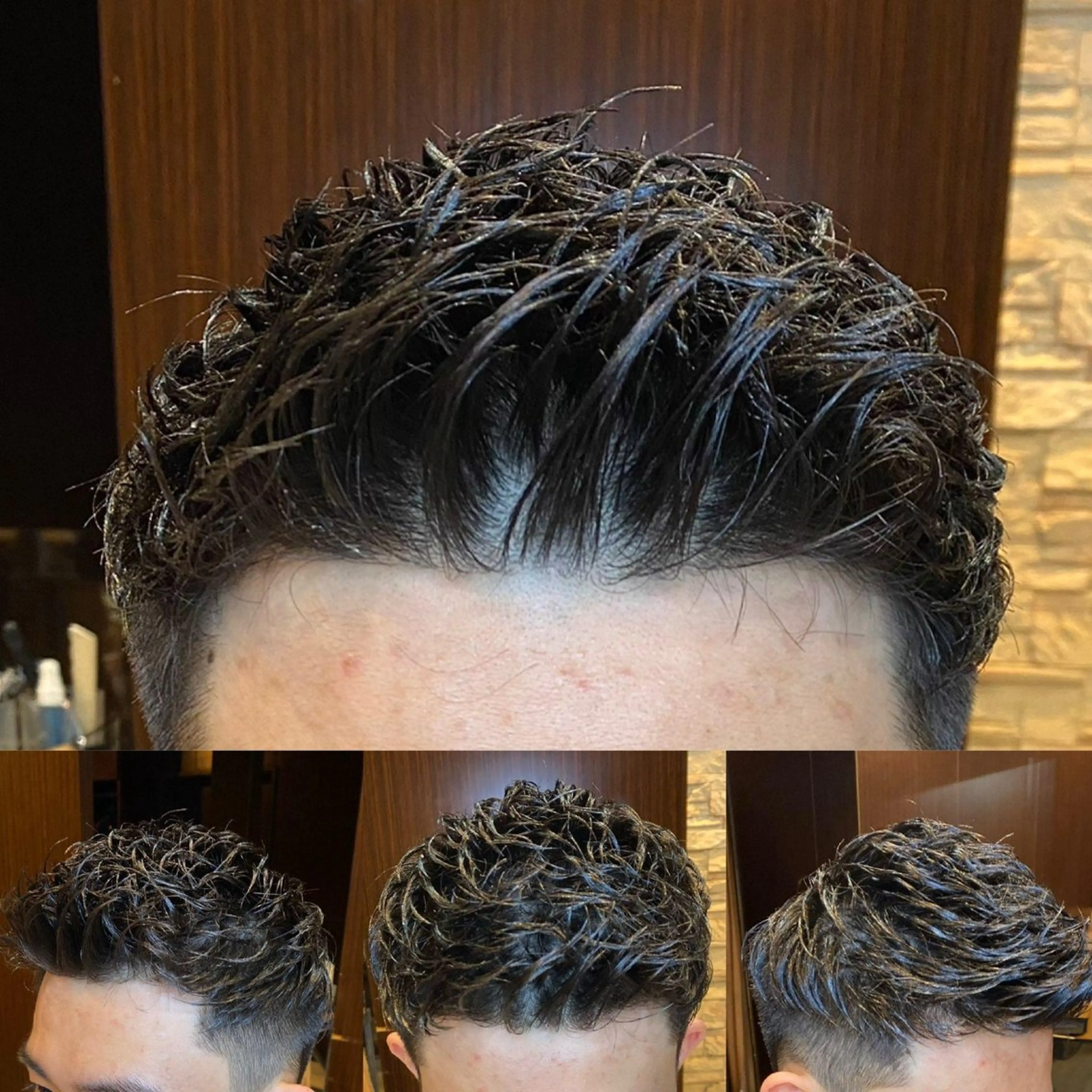 ミディアム カット パーマ ヘアモードキクチ神田店所属・北川 竜也のヘアスタイル