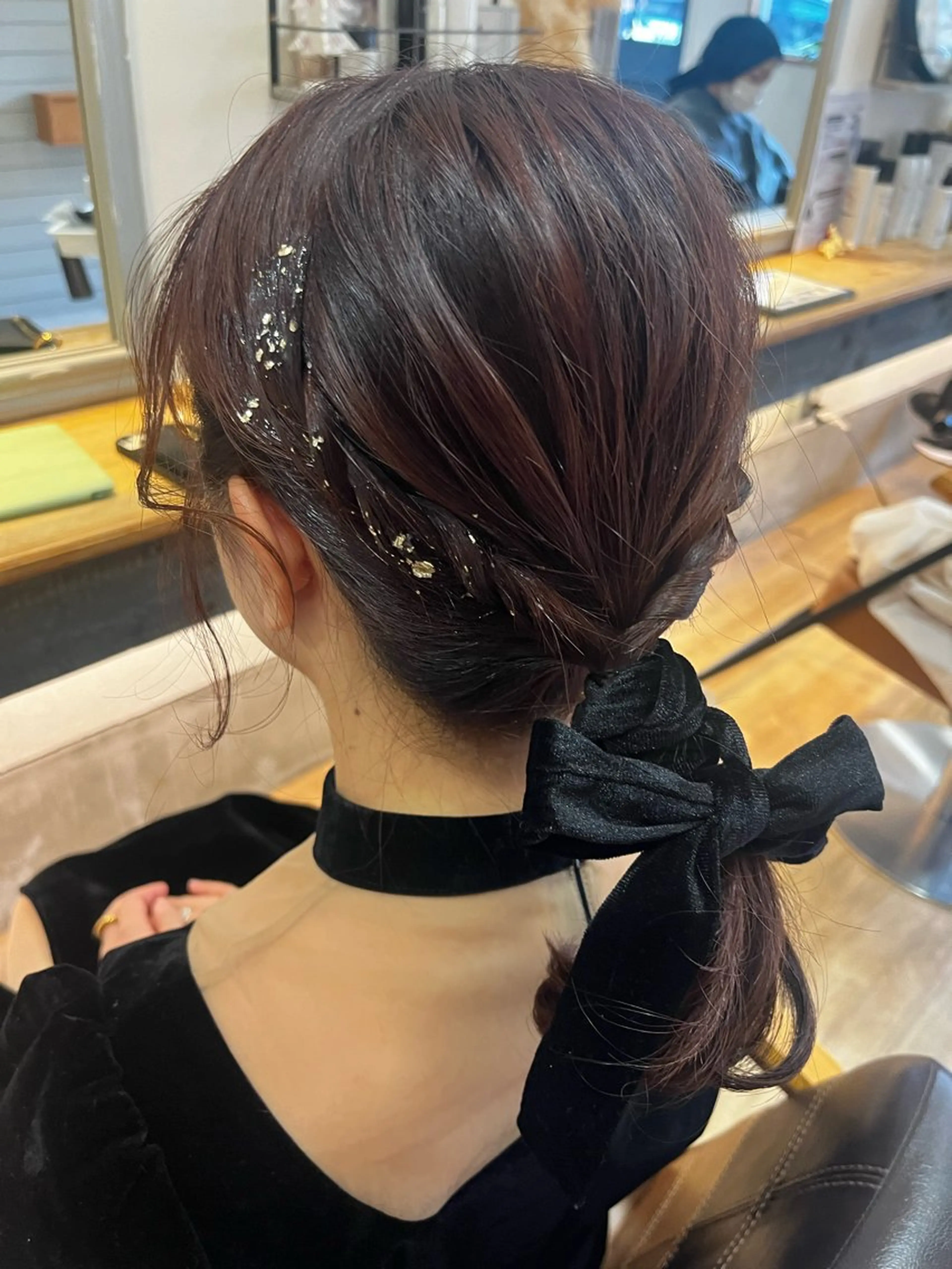 ヘアアレンジ ハラちゃんカット✂︎ 透明感🩵ケアカラーのヘアスタイル