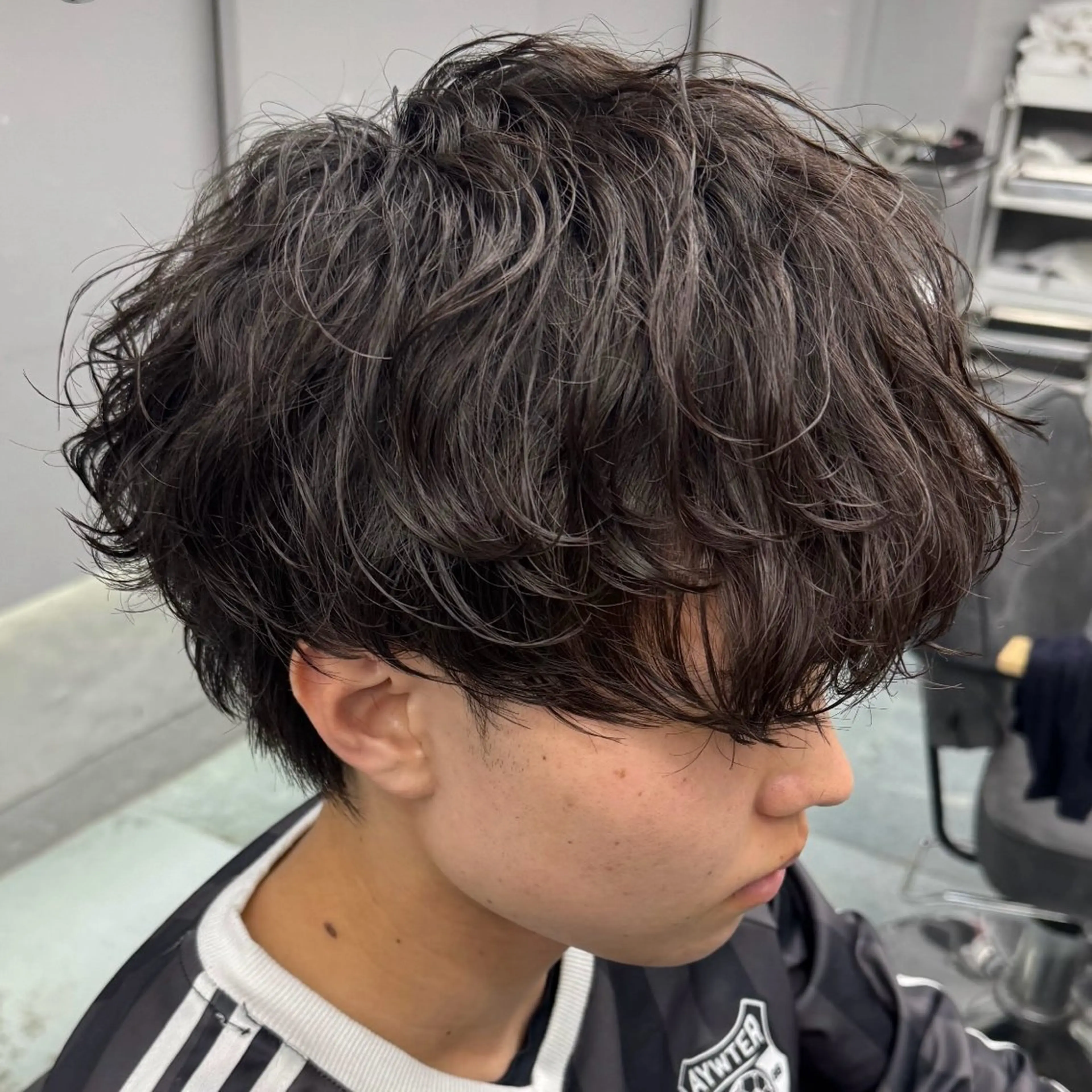 ショート パーマ メンズ カット パーマ ハイトーン/パーマ/ メンズ / 櫻本🌐のヘアスタイル