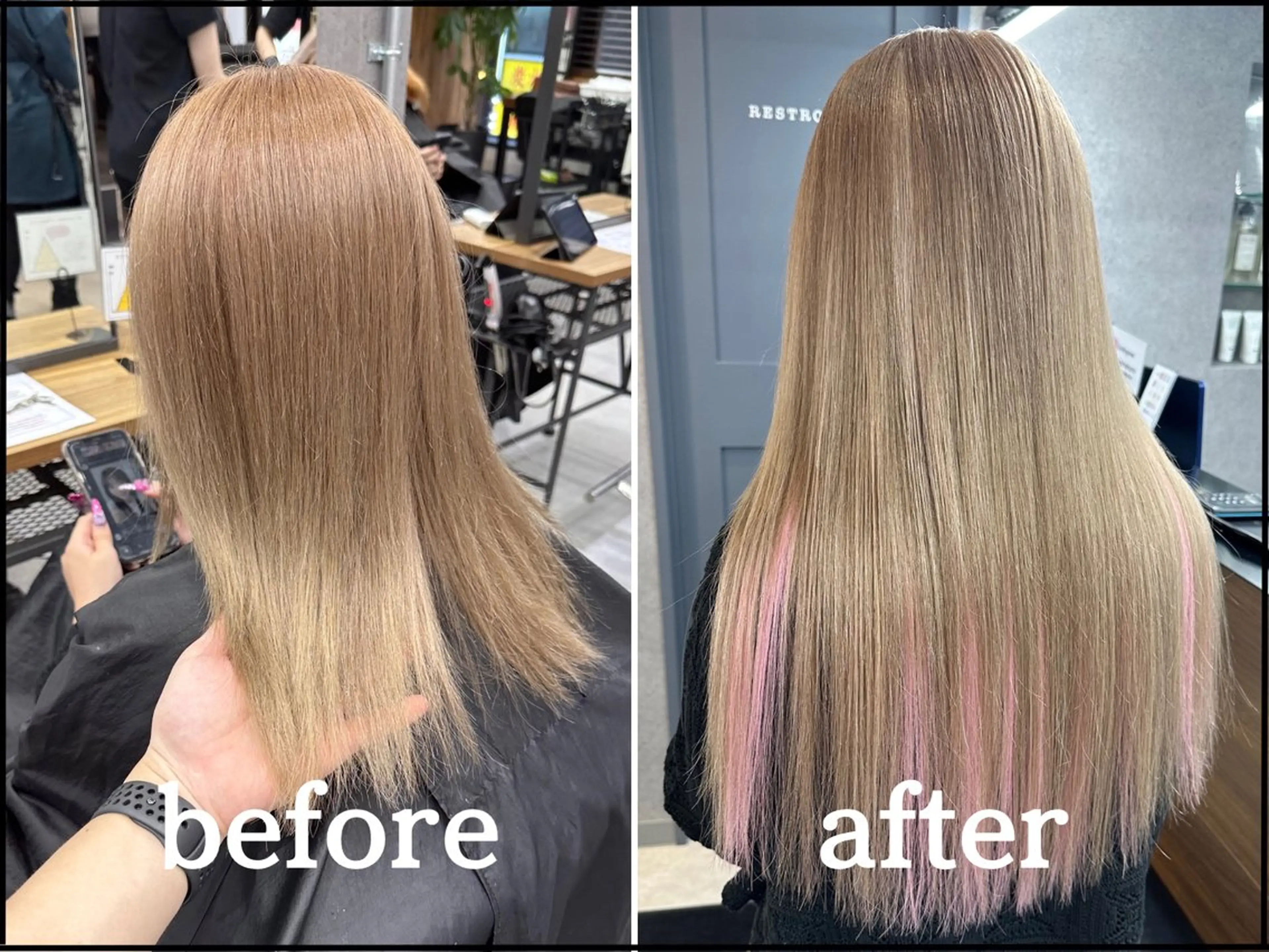 セミロング カラー シールエクステ ブリーチ ケアブリーチ ハイトーンカラー エクステ カット エクステ KEISUKE🐶 馴染ませ/エクステのヘアスタイル