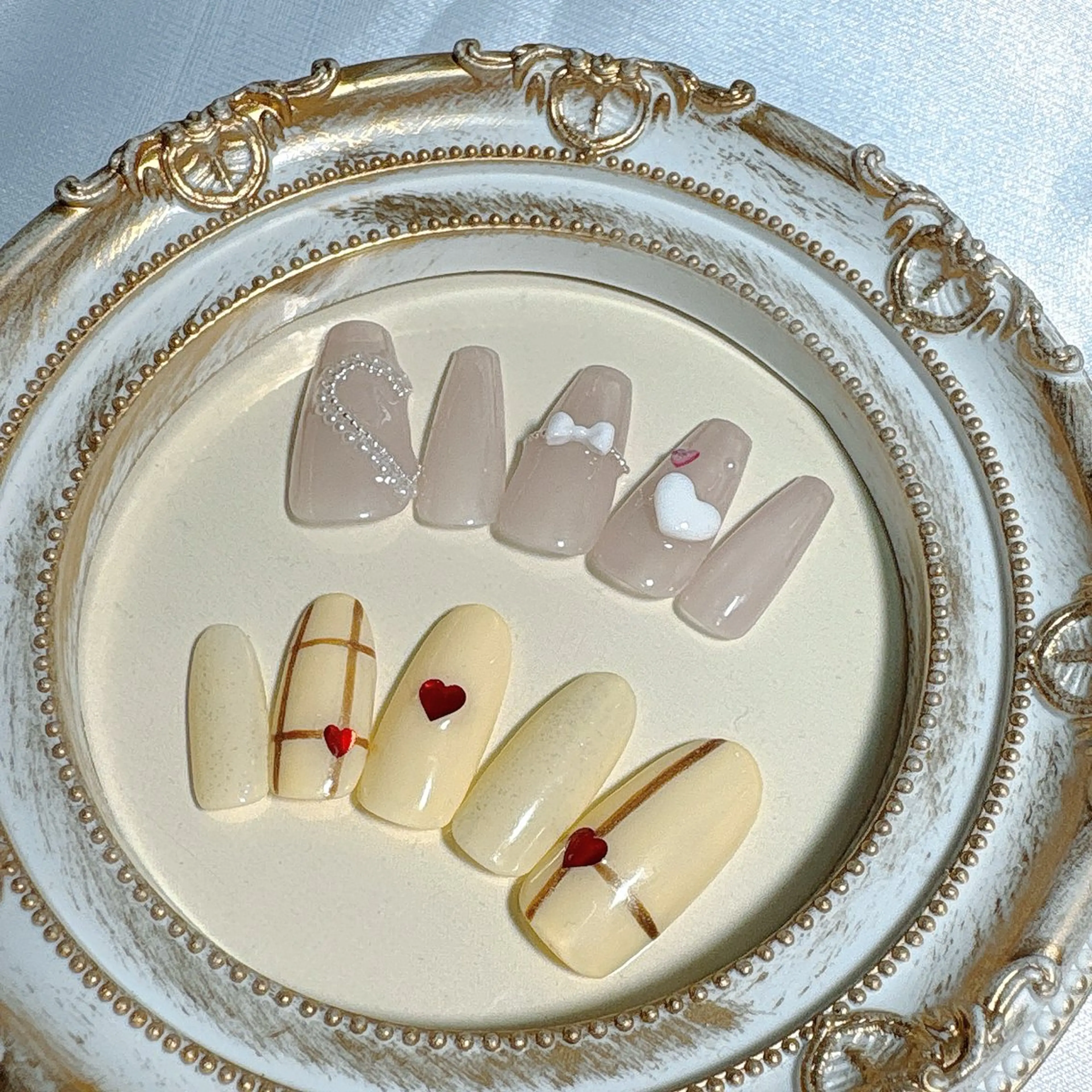 ネイル アートネイル ジェルネイル ハート ピンク リボン Total Beauty Salon Charlme所属・【早朝・深夜🉑】 Charlmeのネイルデザイン