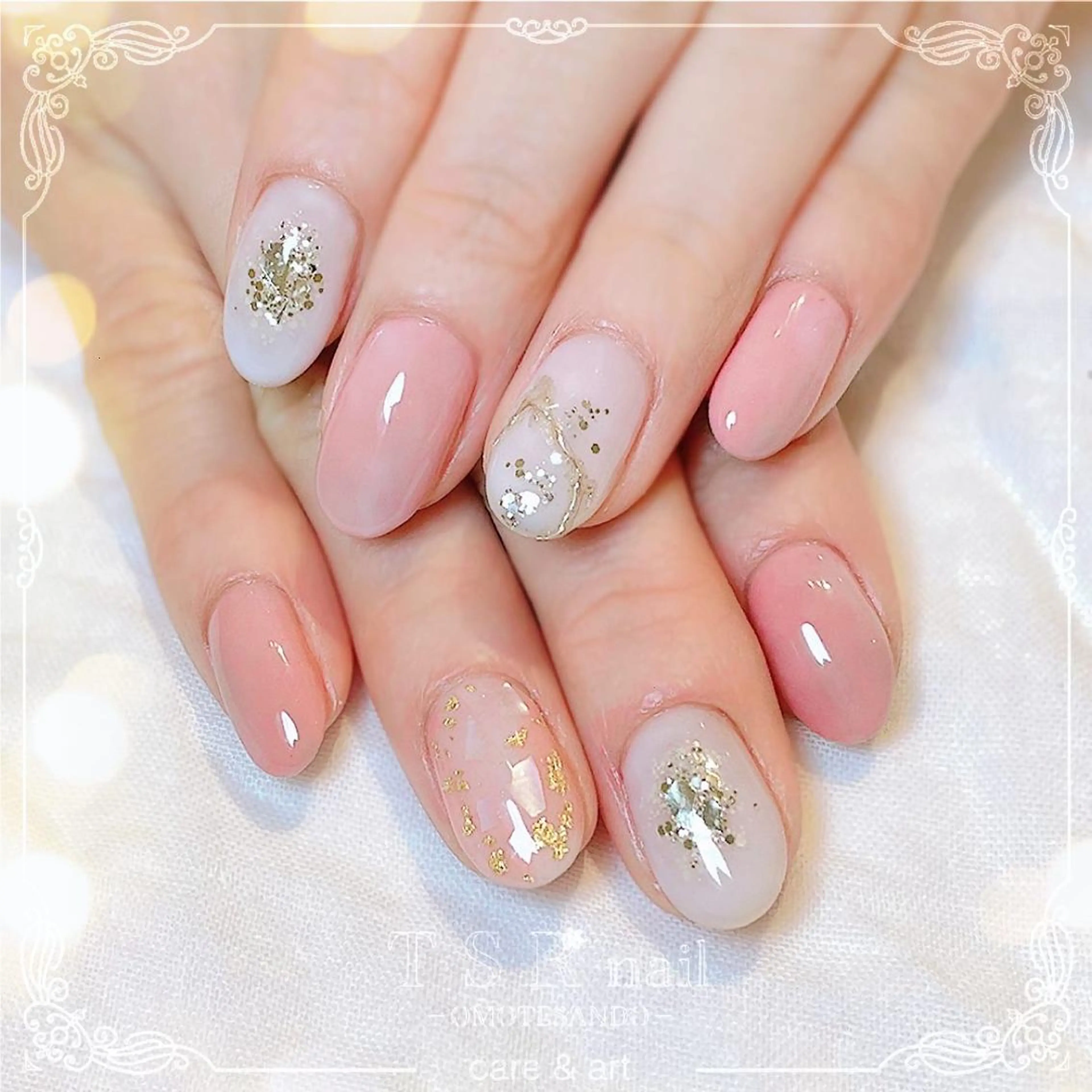 ネイル 桜ネイル ジェルネイル マットネイル ピンク 春ネイル ハンドネイル ハンドケア 爪咲 りり花のネイルデザイン