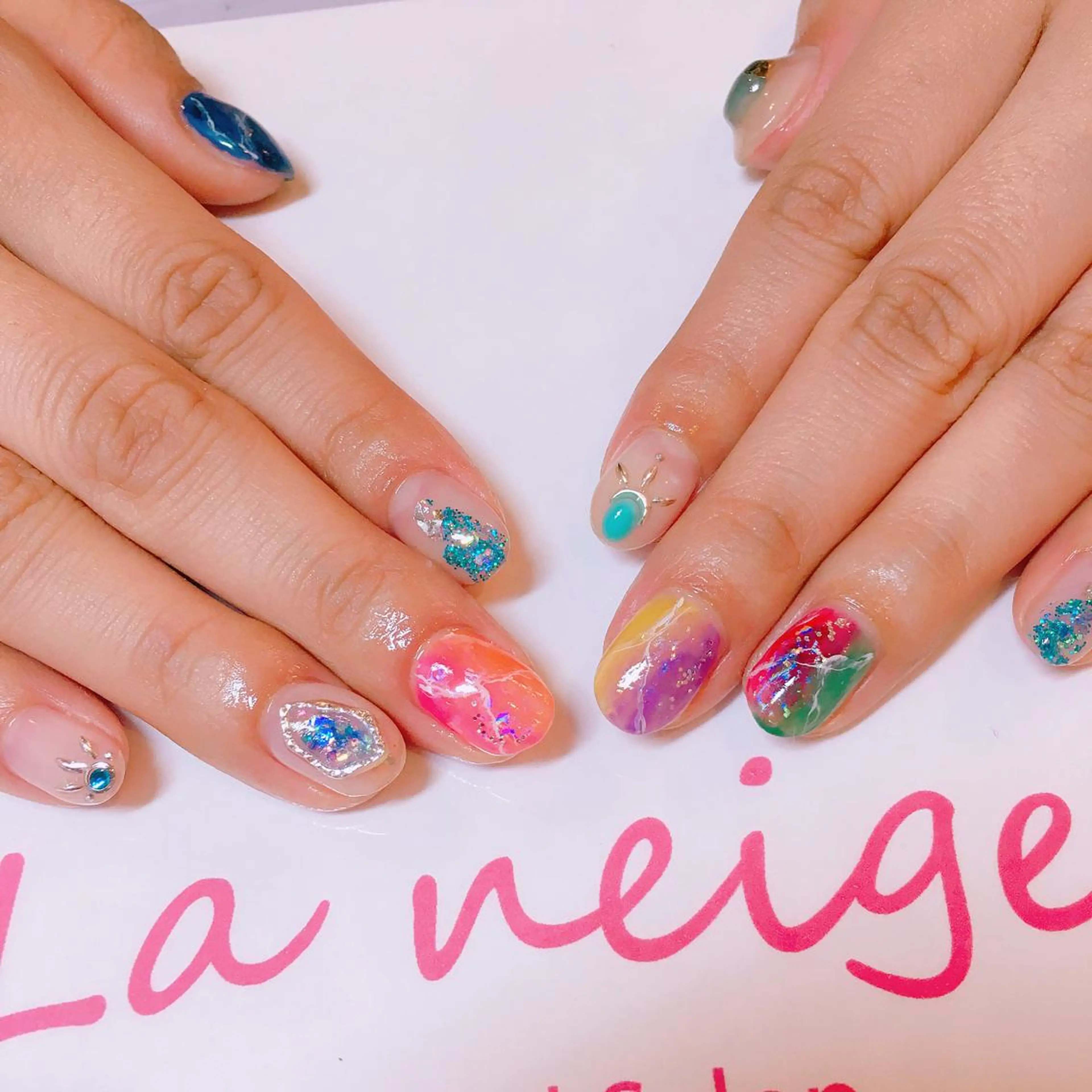 ネイル La neige* yuki 🥯🍑のネイルデザイン