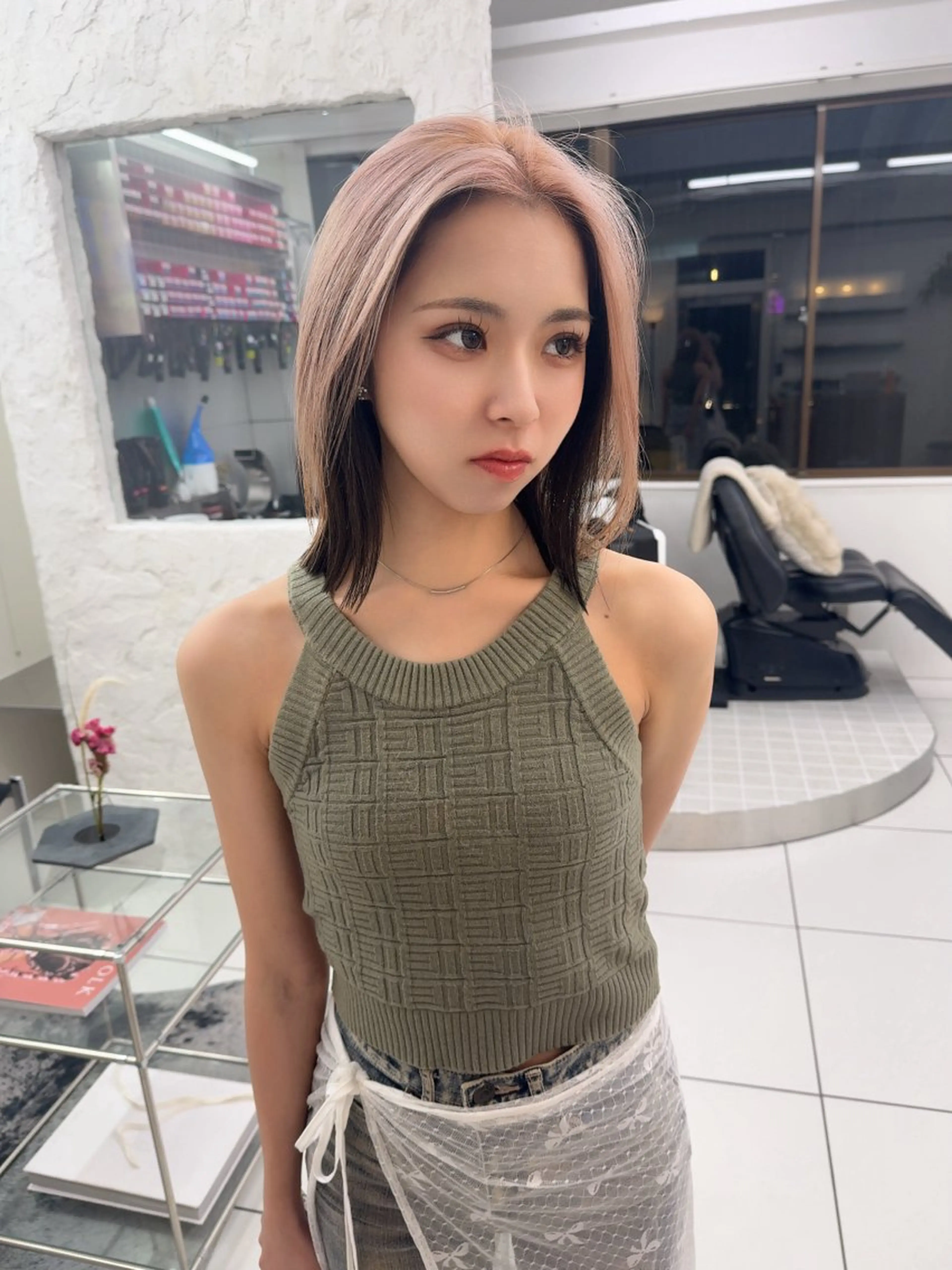 ミディアム カラー ヘアカラー MIES amane(アマネ)のヘアスタイル