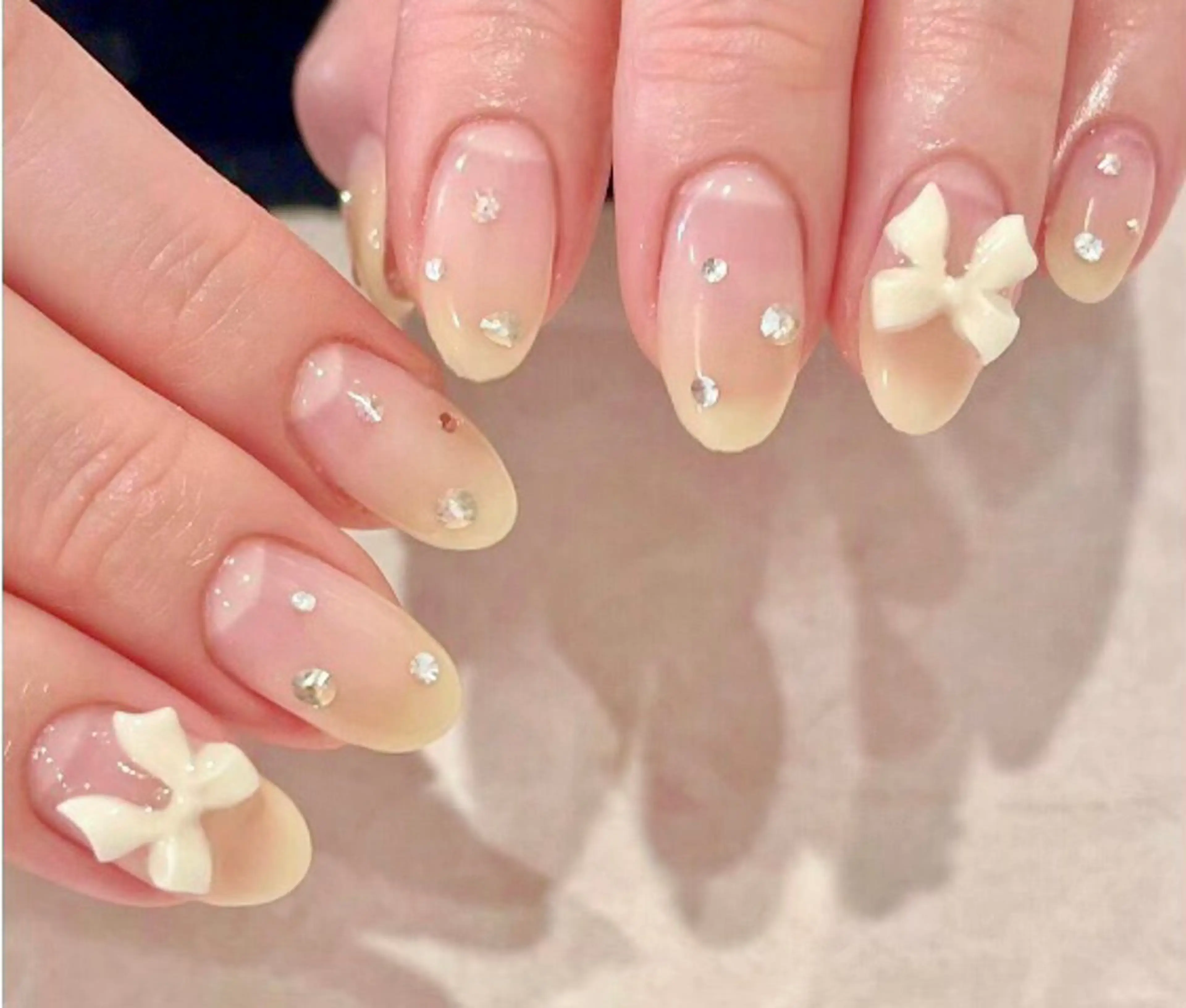 ネイル ロングネイル ミディアムネイル リボン STELLA川口店 yamazakiのネイルデザイン