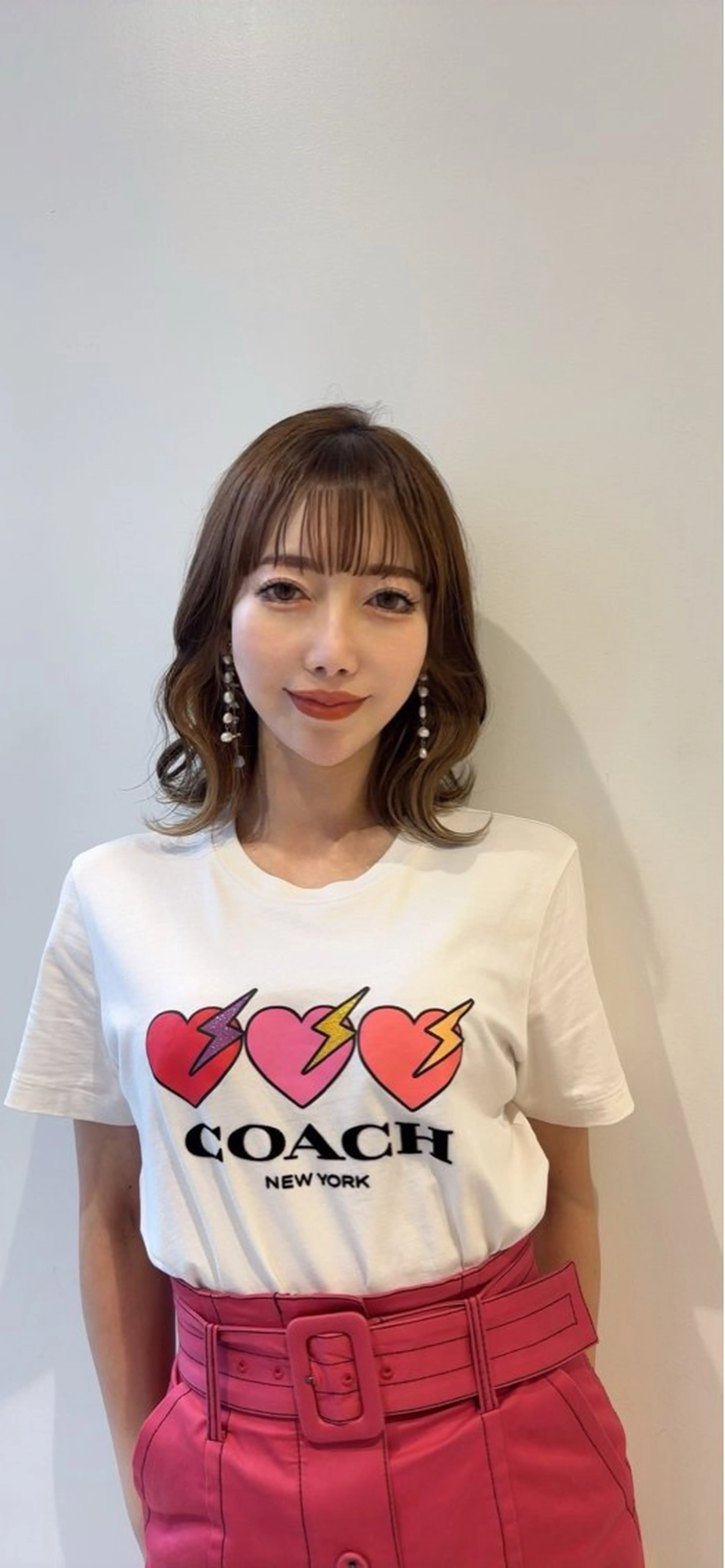 ミディアム カラー 巻ける縮毛矯正/艶 カラーchika🩵のヘアスタイル