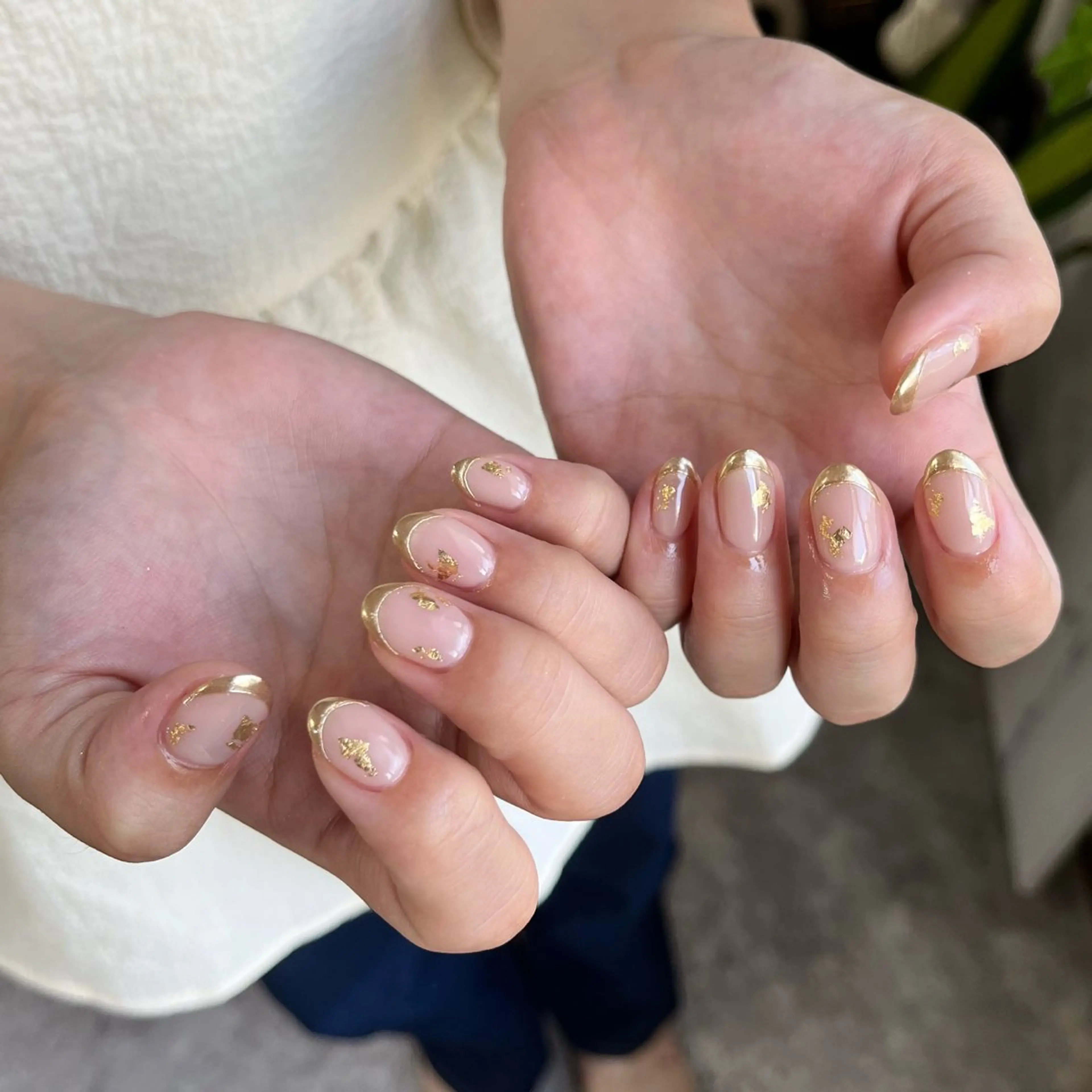 ネイル フレンチネイル ミラーネイル nailsalon maluriのネイルデザイン