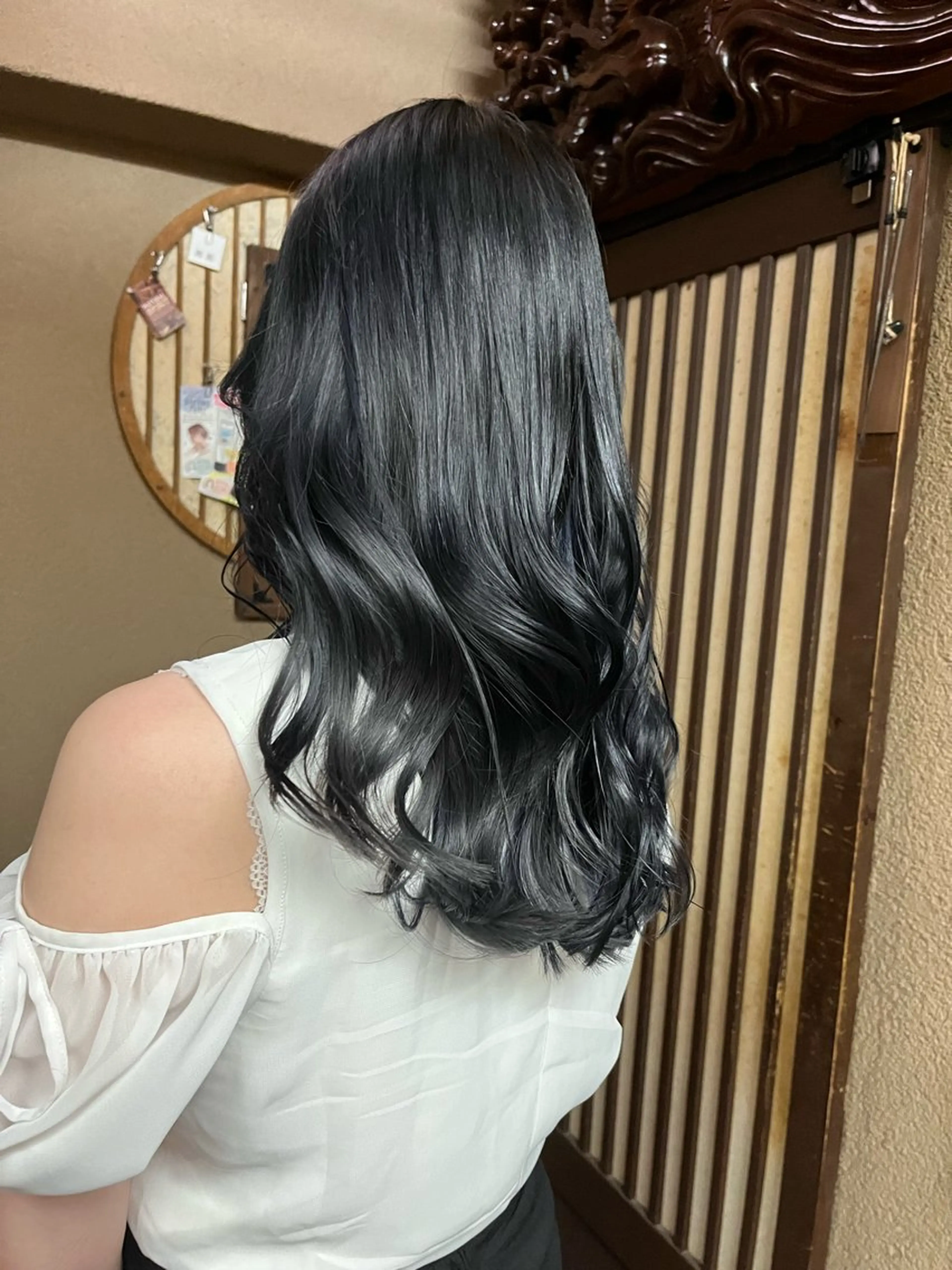 セミロング カラー セミロングパーマ バレイヤージュ ブリーチ ケアブリーチ ダブルカラー KAH所属・Koichi Satoのヘアスタイル