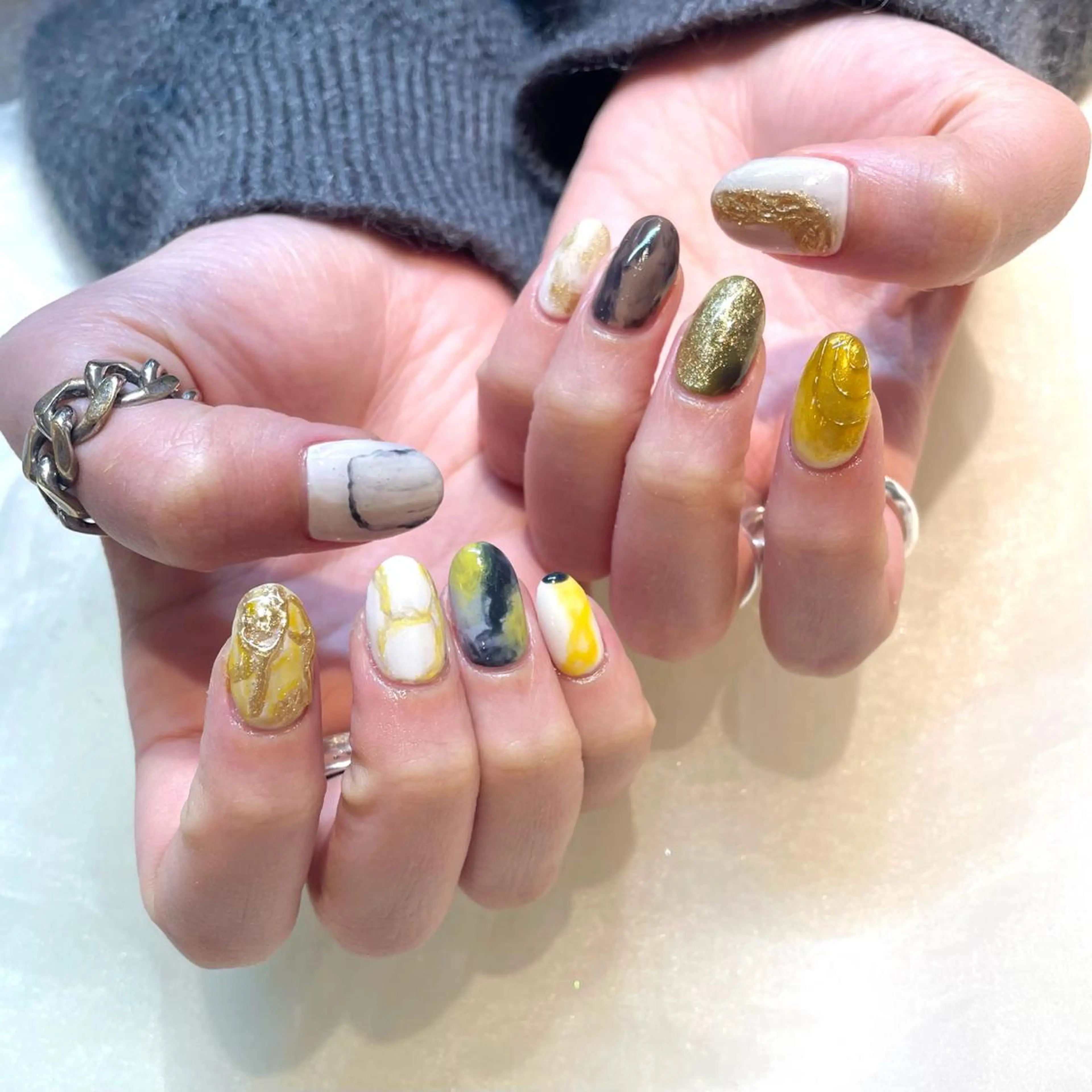 ネイル ハンドネイル 新井 ひなののネイルデザイン