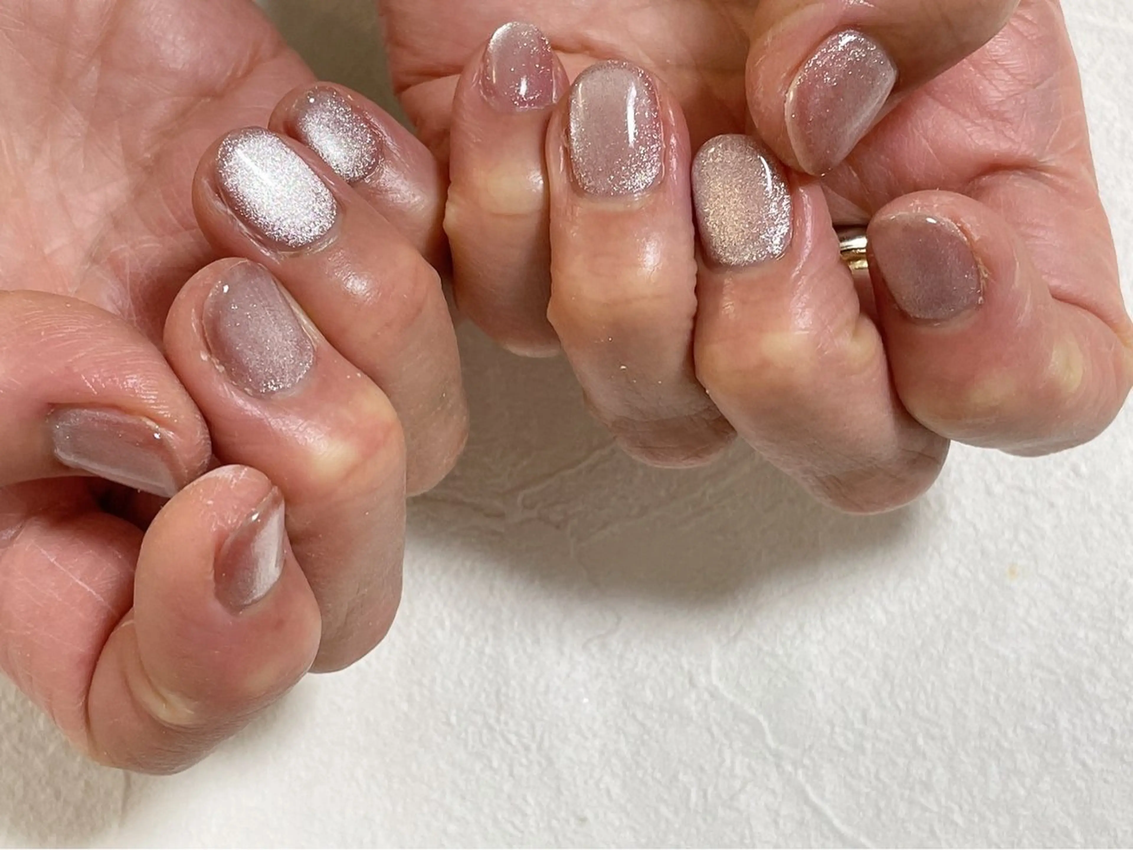 ネイル オーロラネイル フットネイル フレンチネイル ジェルネイル 韓国ネイル ハンドネイル kiki nail たまプラーザのネイルデザイン