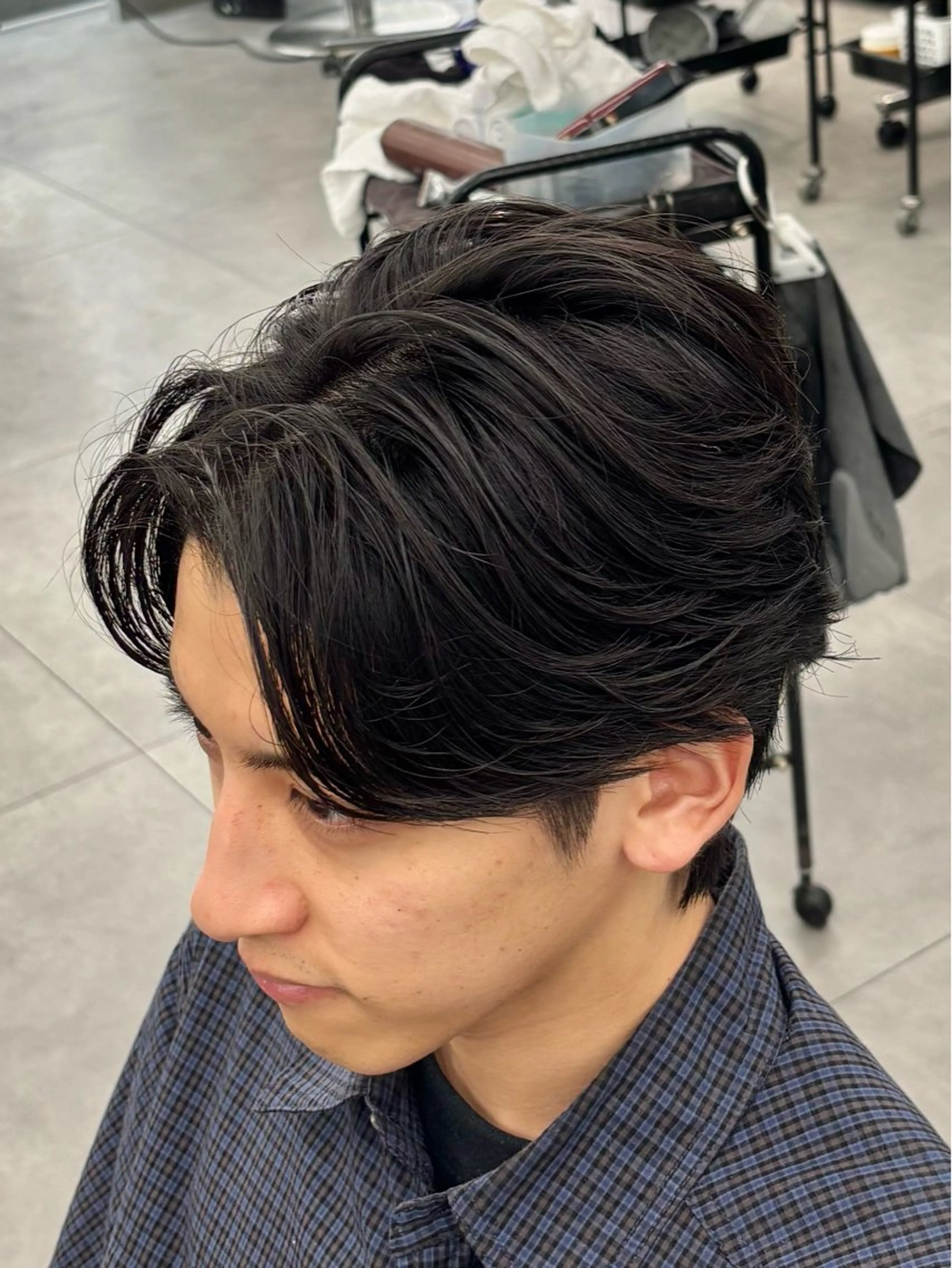 【💇🏻‍♂️曲がる縮毛矯正はここから💇🏻‍♂️】曲がる縮毛矯正+メンズカット［フェザーパーマ/曲がる縮毛矯正］の写真