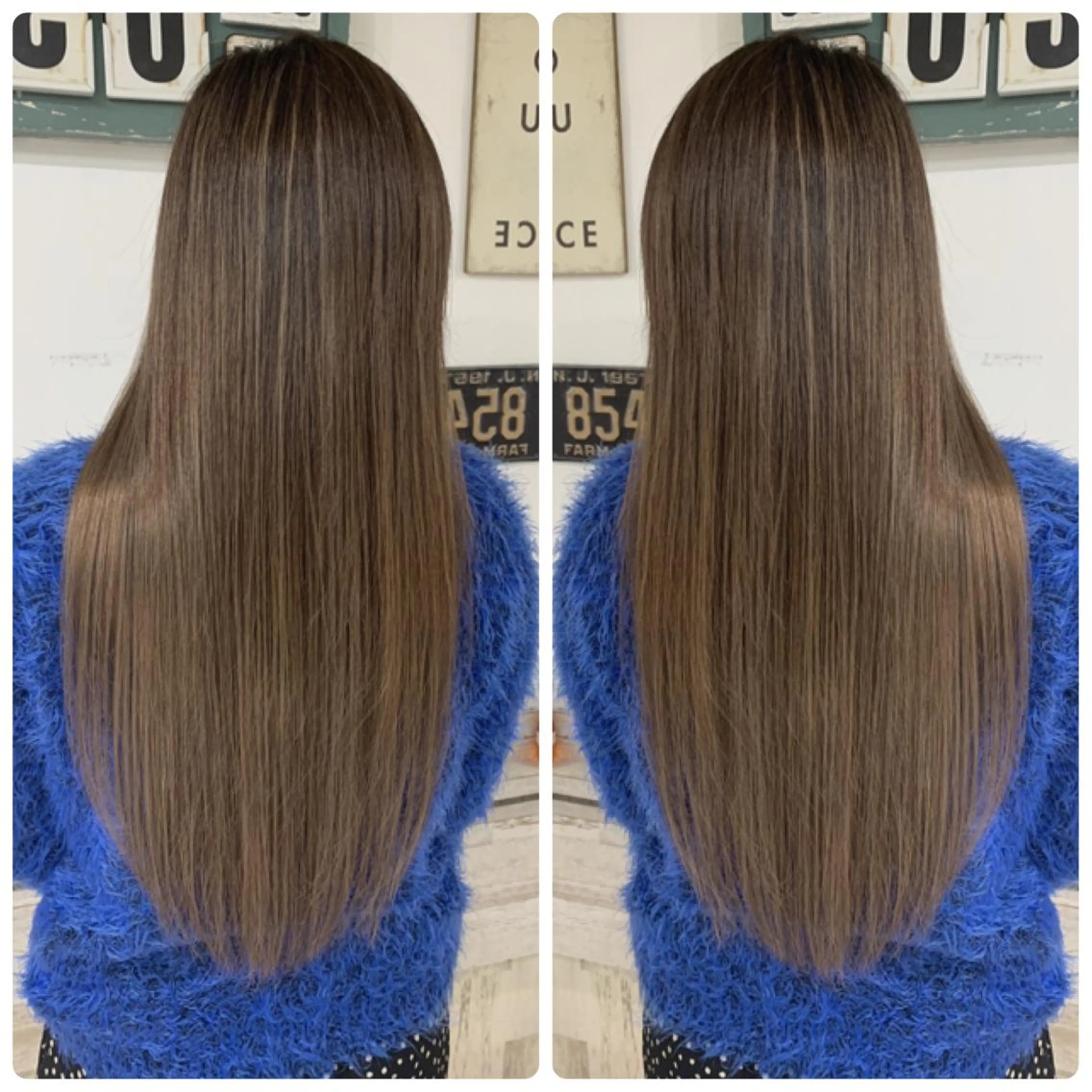 ロング カラー ネイビーカラー ボブ くせ毛 かきあげバング レイヤーカット カット ヘアカラー トリートメント 京都大人女性ショート 徒歩1分/秋山のヘアスタイル