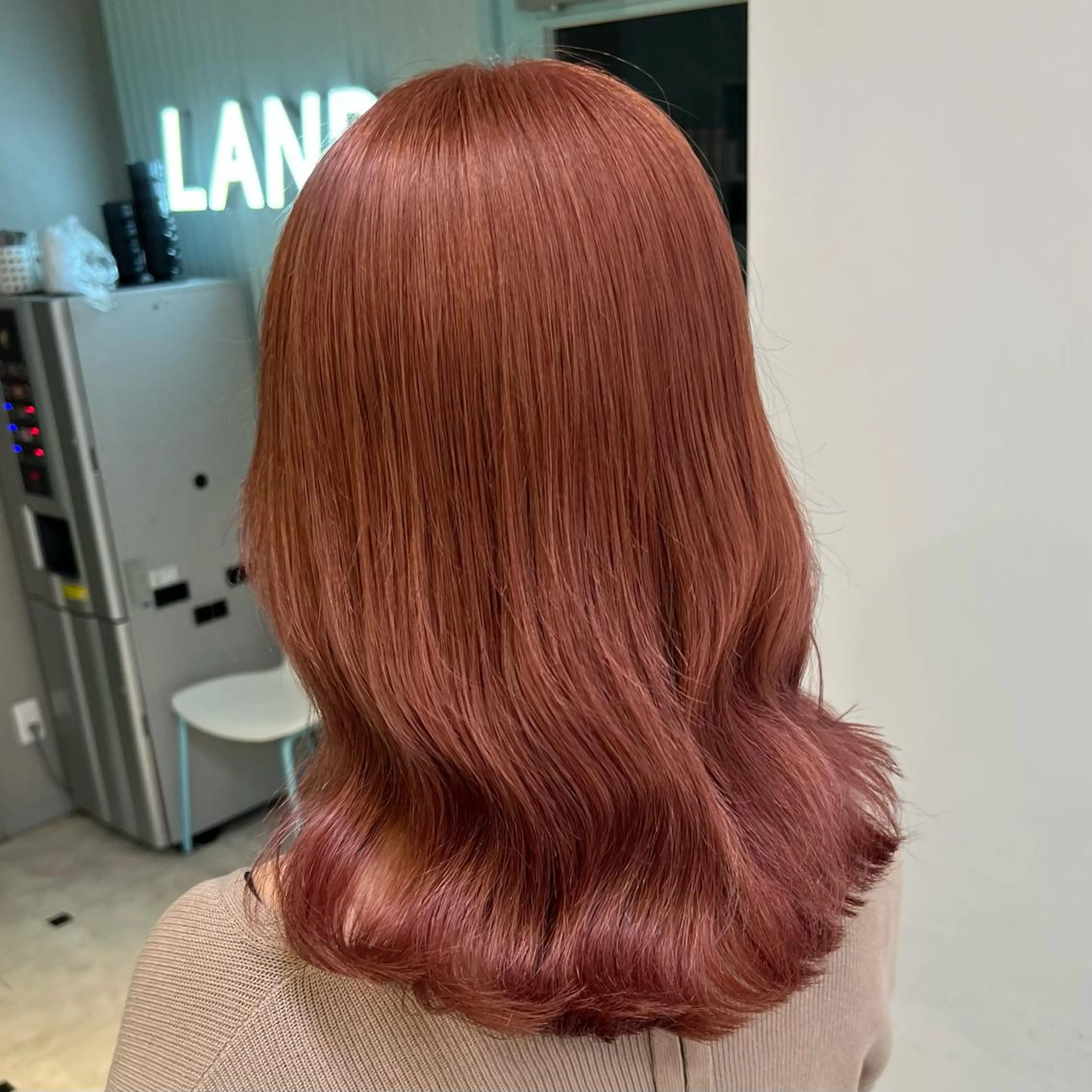 セミロング カラー ブリーチ ダブルカラー ブリーチなしカラー 髪質改善 トリートメント ヘアカラー 🍒♡艶髪暖色カラー saaya♡🍒のヘアスタイル